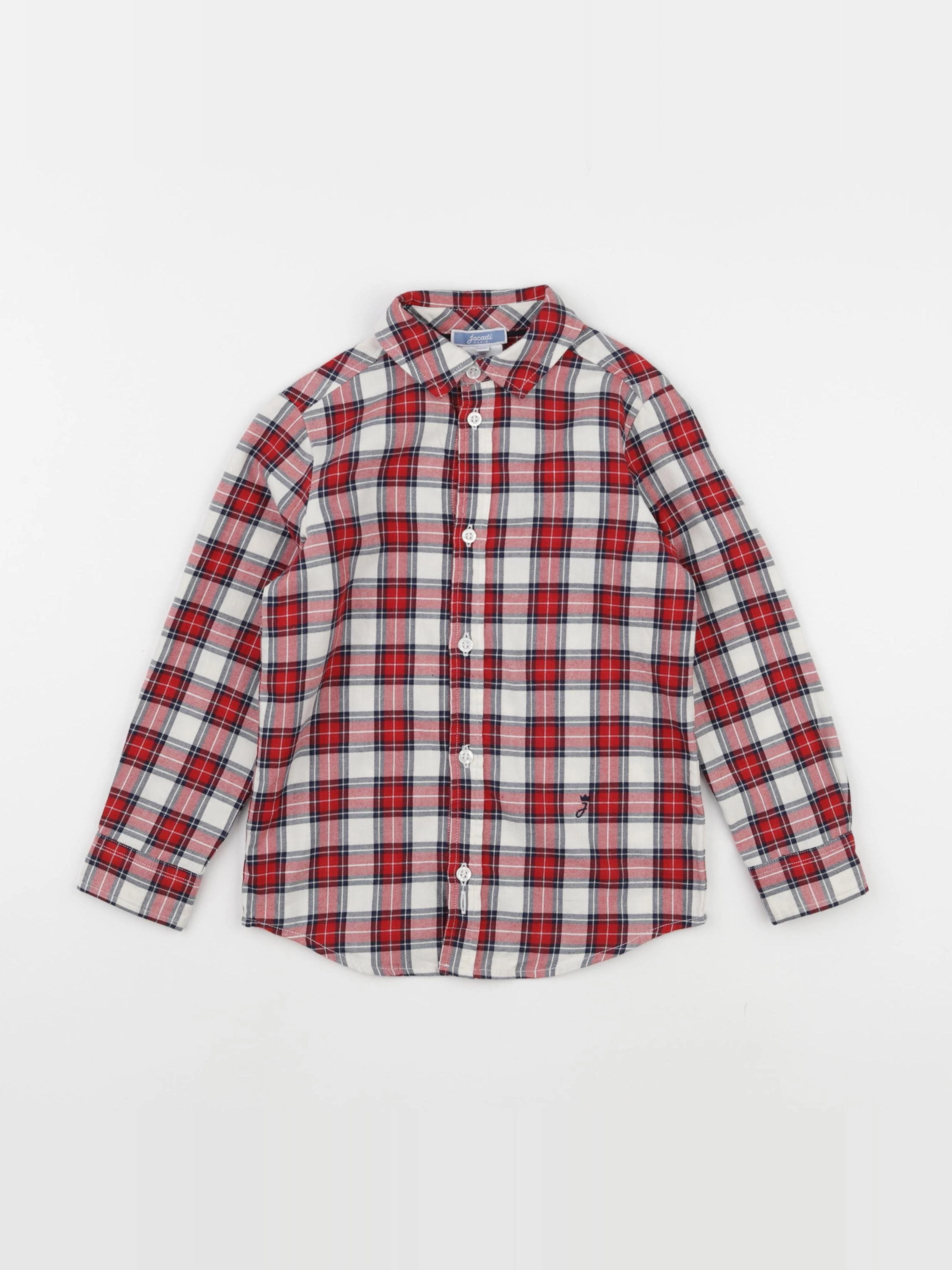 Jacadi - chemise blanc, rouge - 5 ans