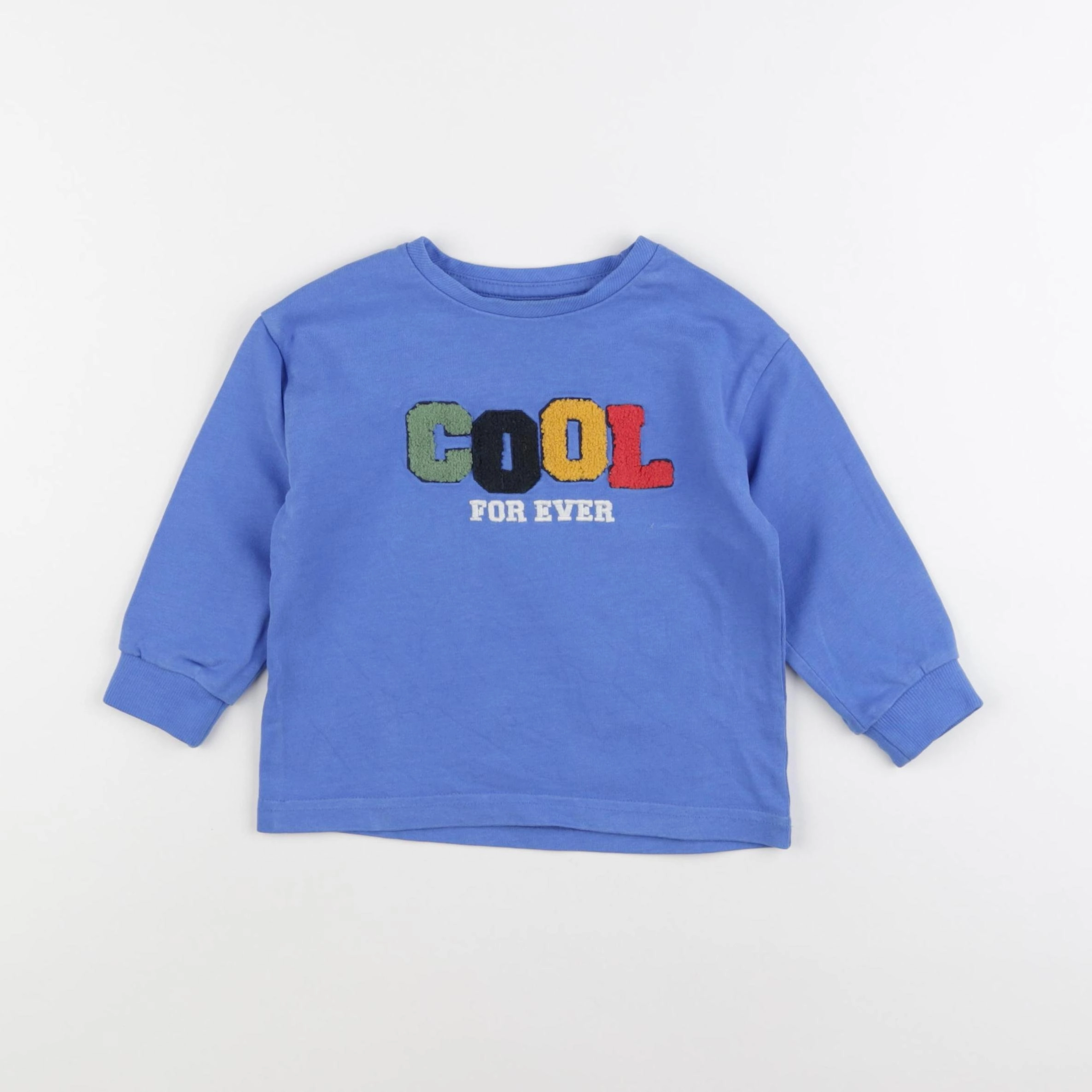 Vertbaudet - sweat bleu - 3 ans
