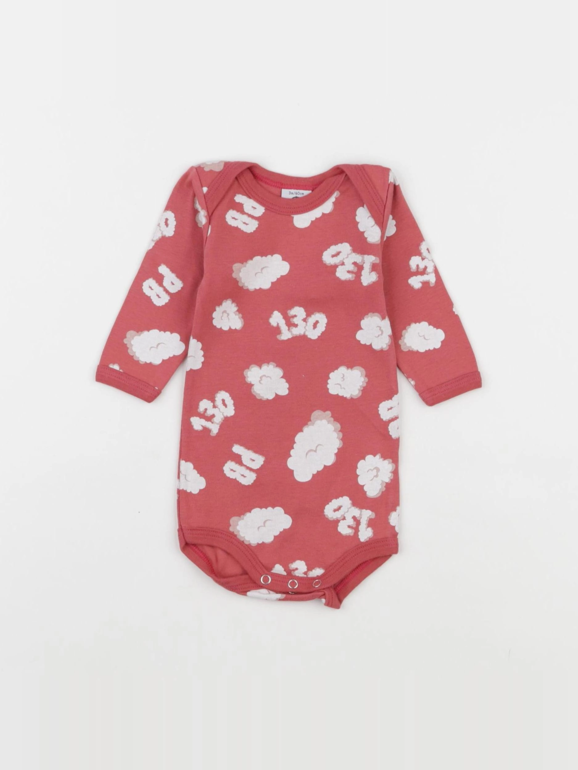 Petit Bateau - body rouge - 3 mois
