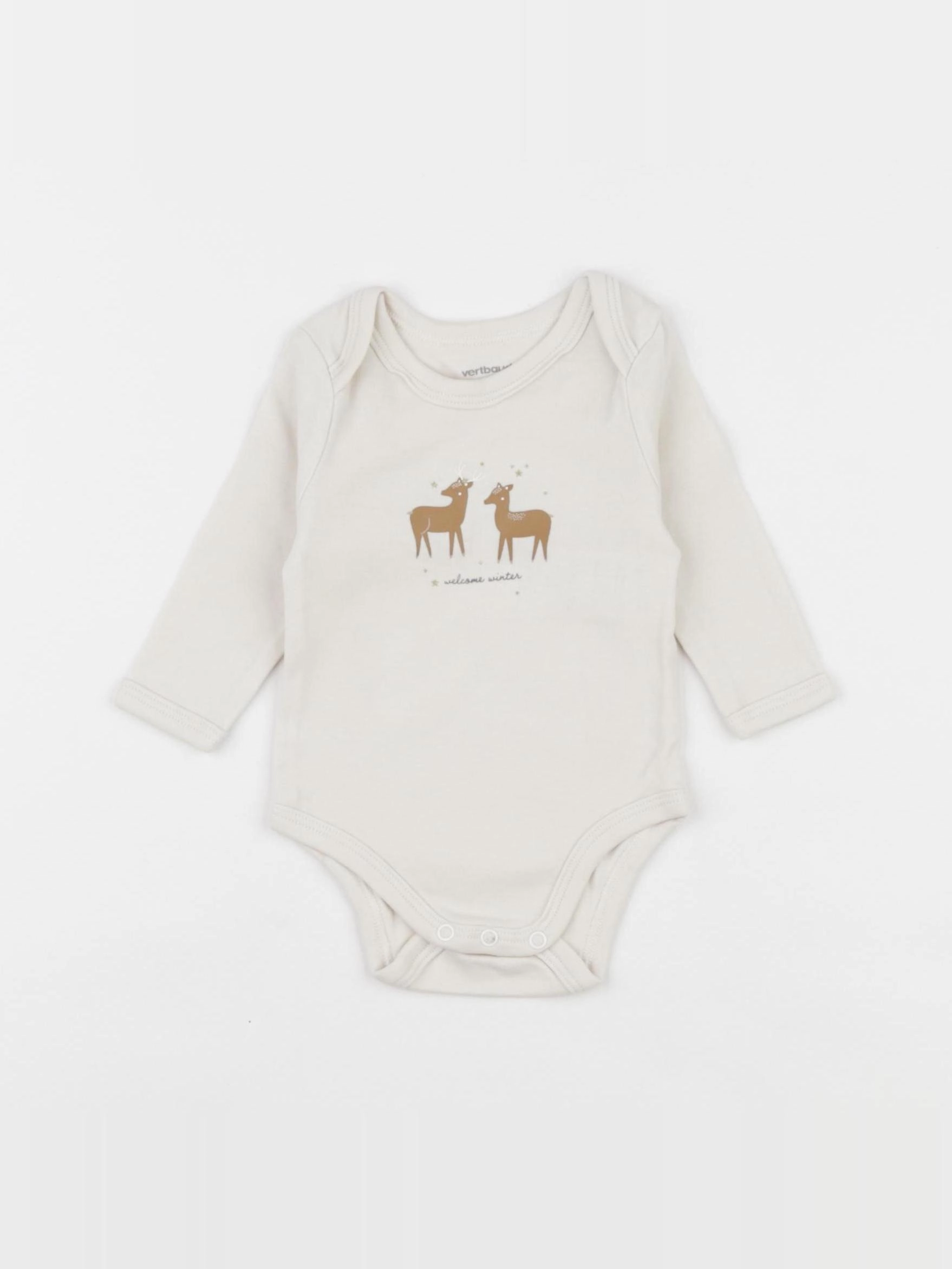 Vertbaudet - body beige - 3 mois