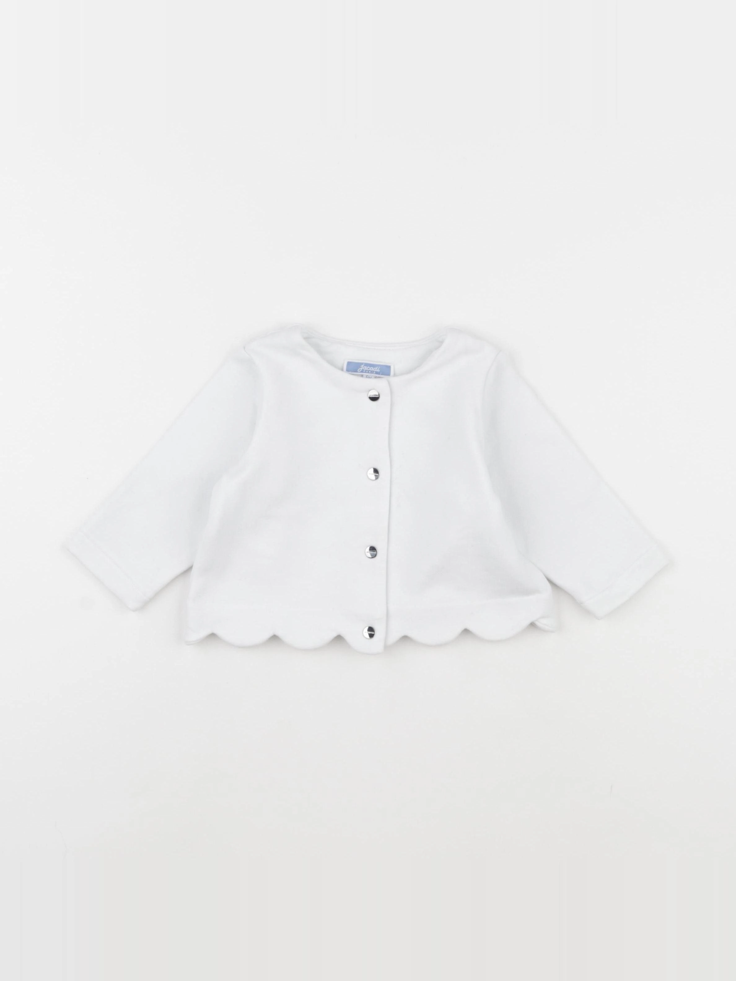 Jacadi - sweat blanc - 6 mois