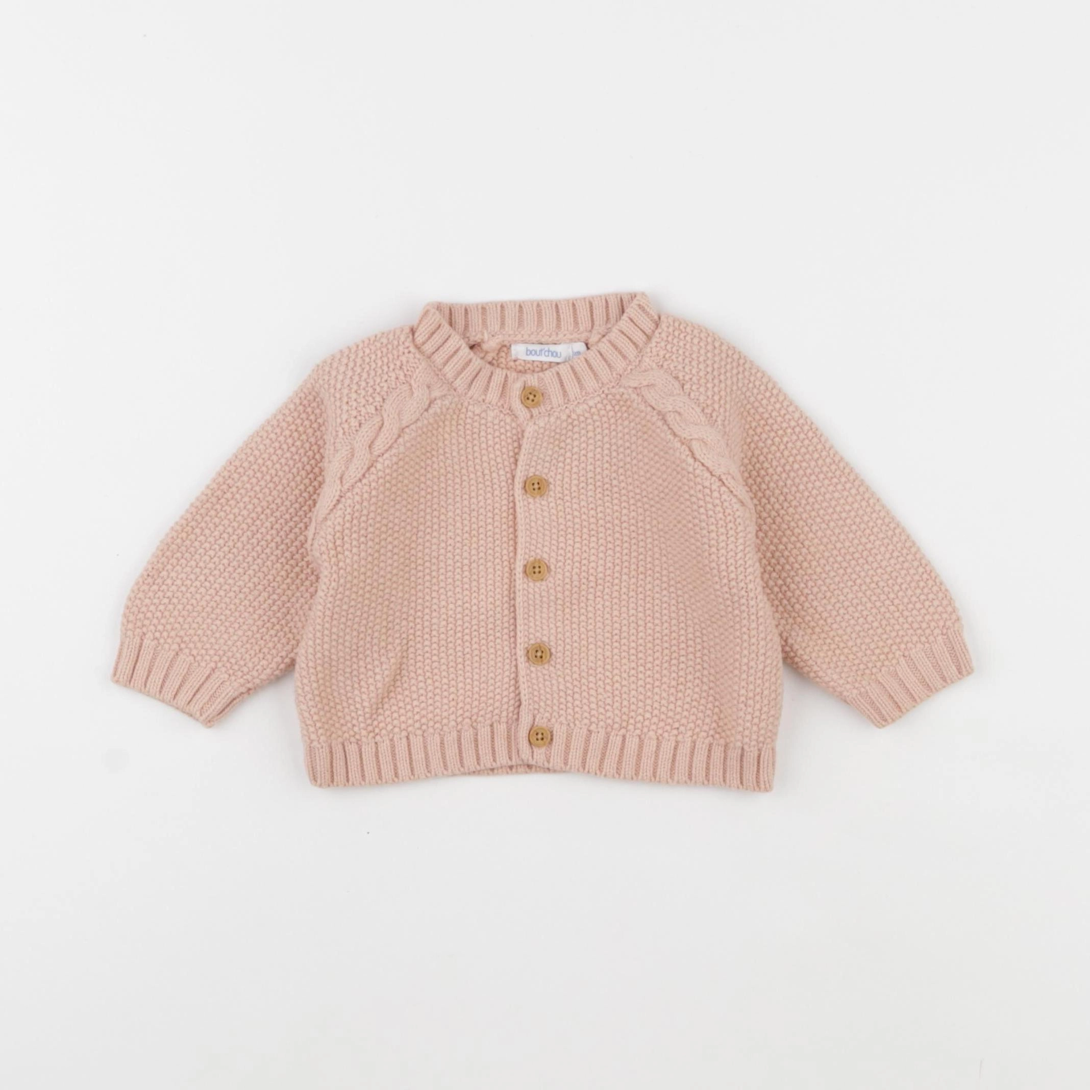 Boutchou - gilet rose - 3 mois