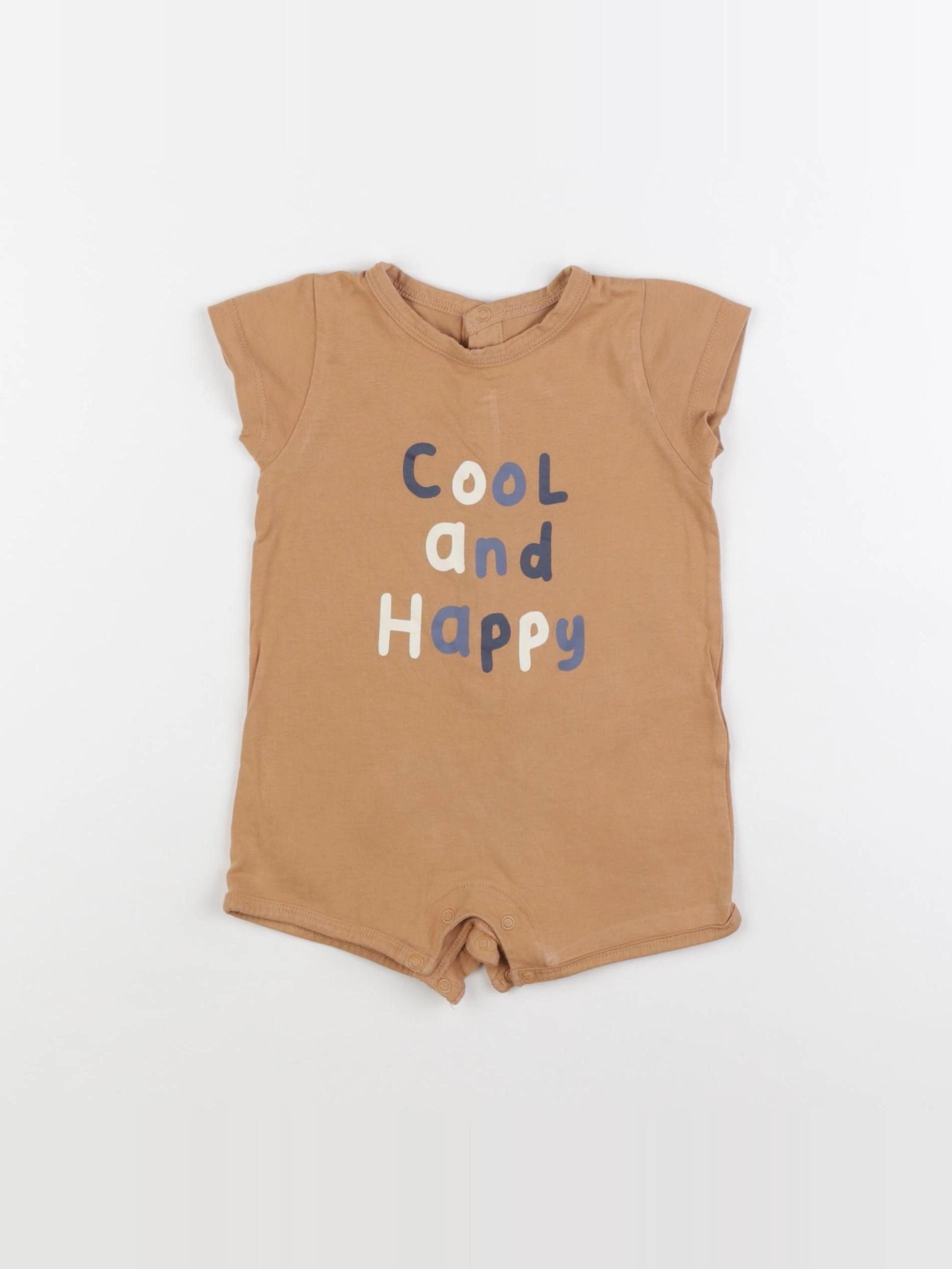 Vertbaudet - pyjama coton marron - 9 mois