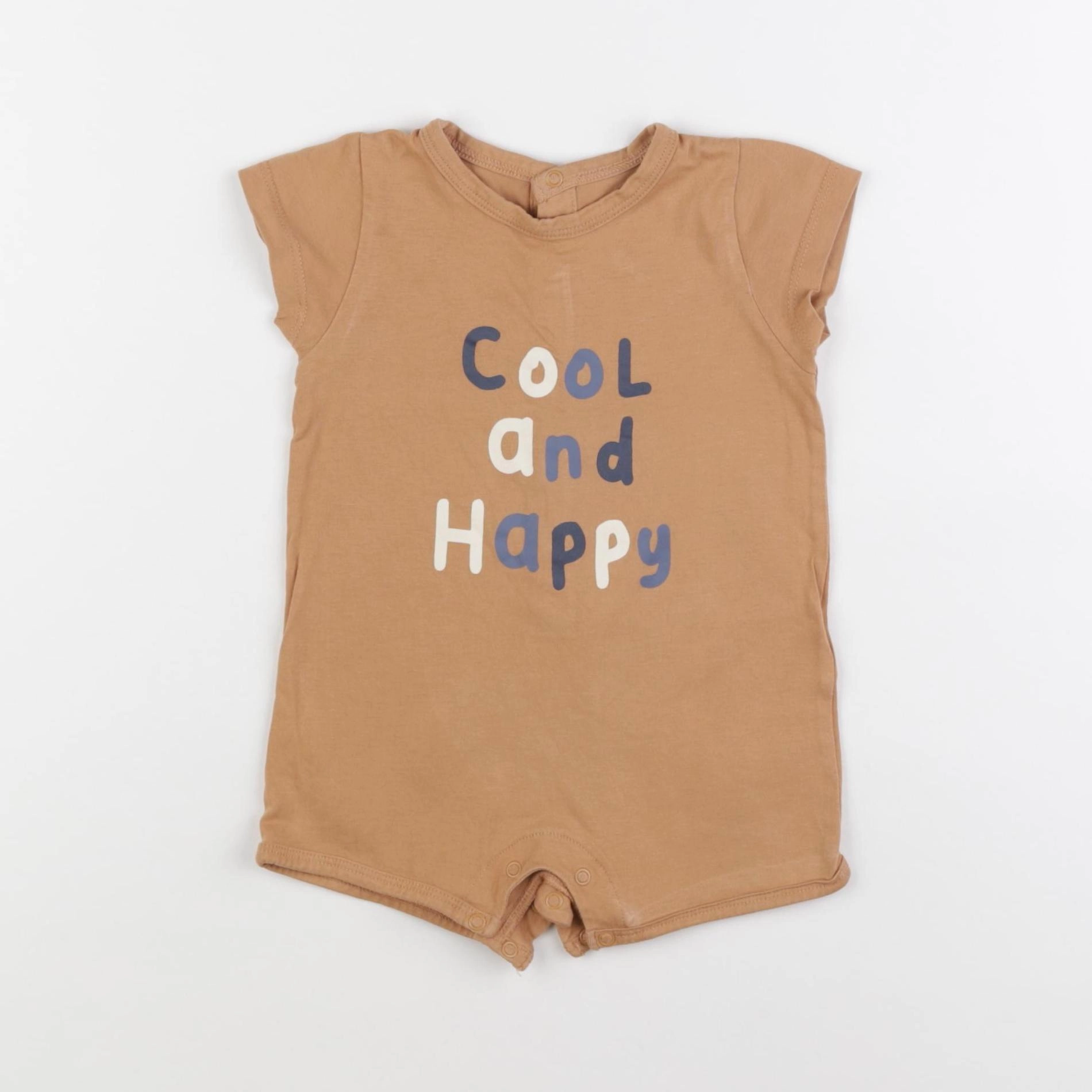 Vertbaudet - pyjama coton marron - 9 mois