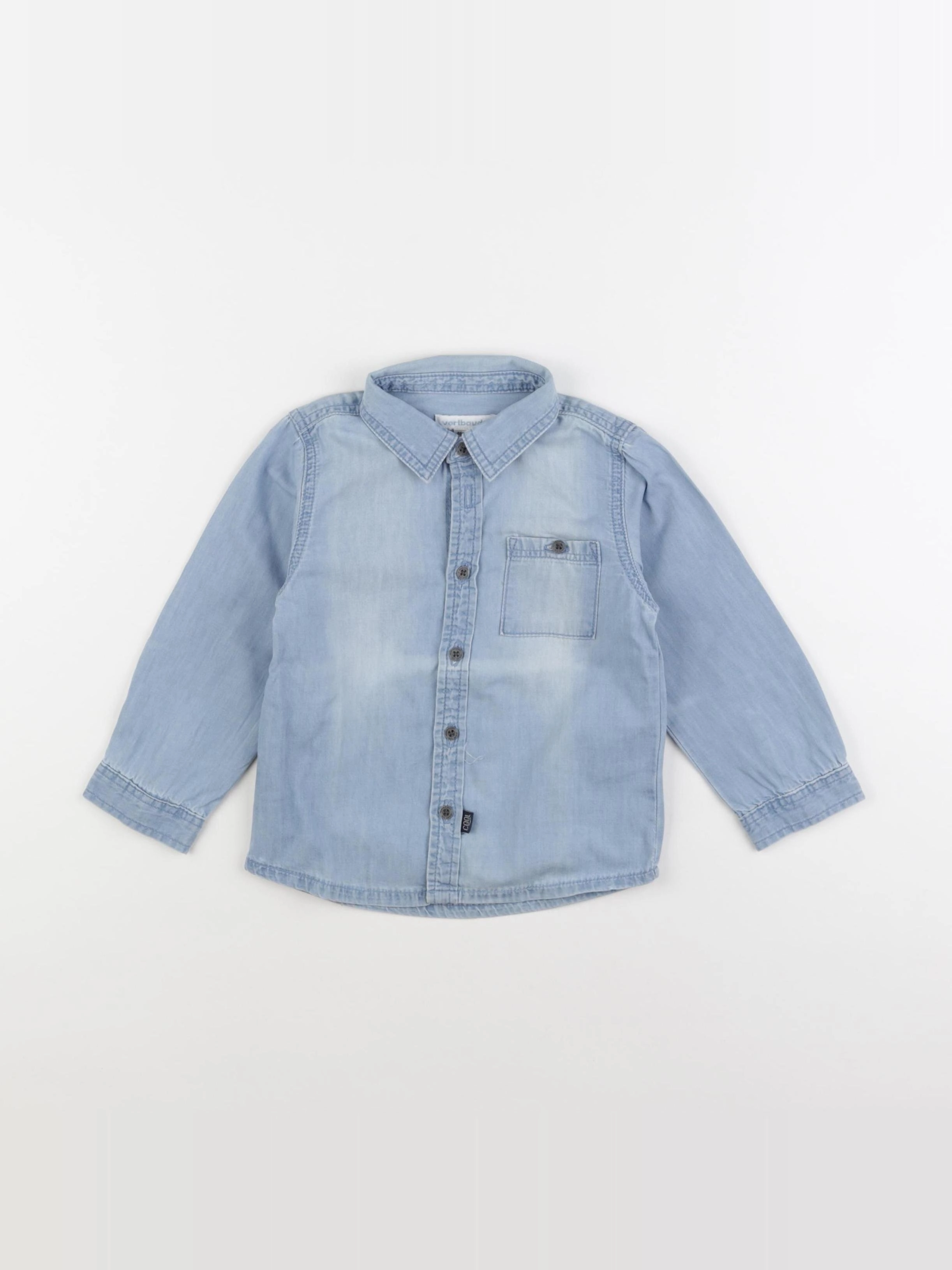 Vertbaudet - chemise bleu - 24 mois