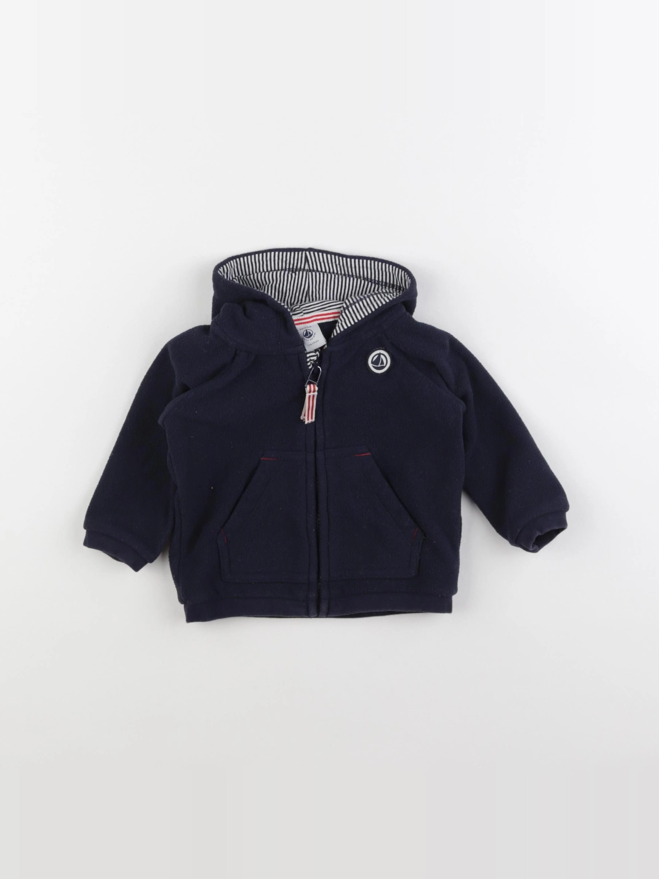 Petit Bateau - polaire bleu - 6 mois