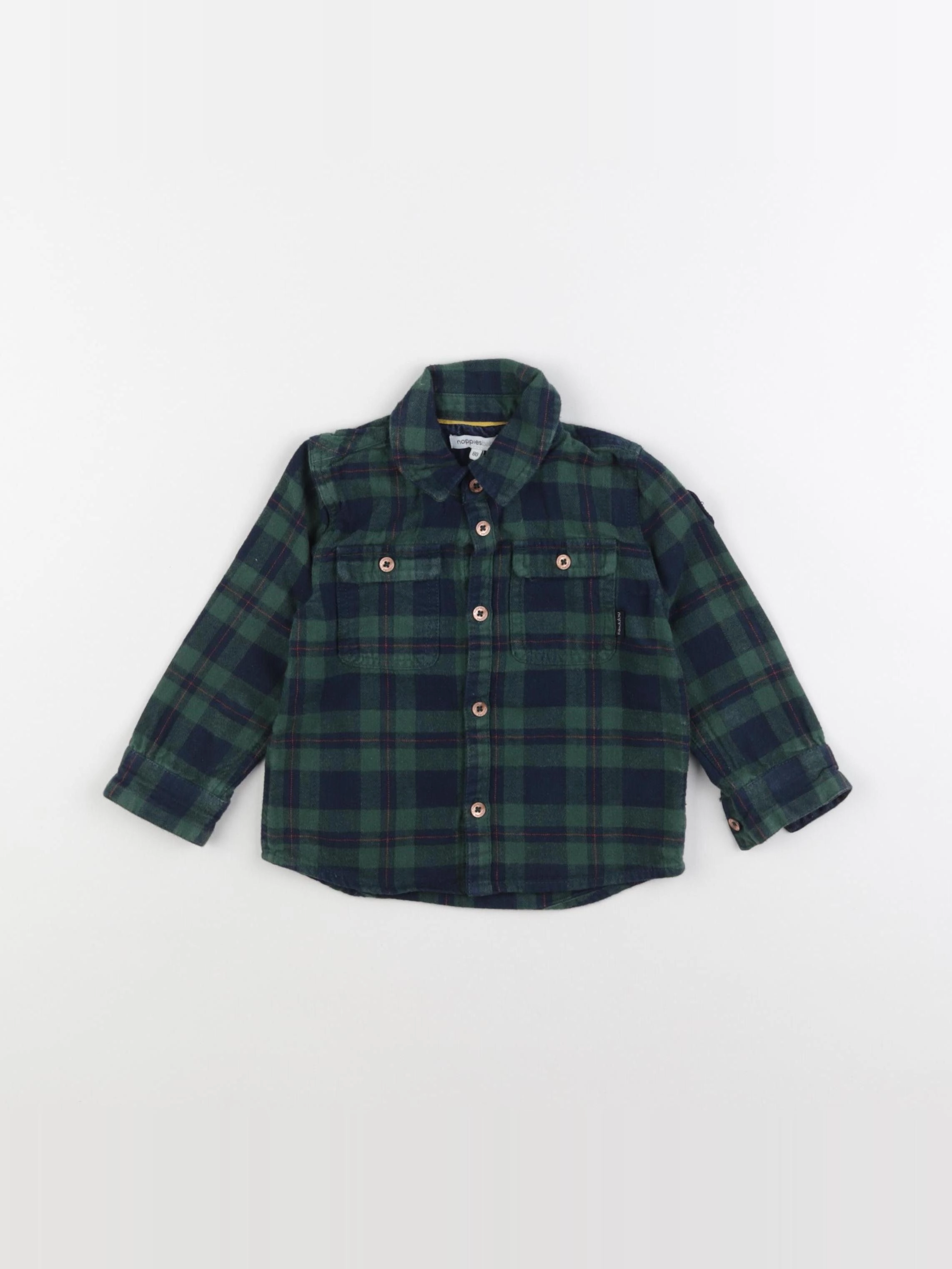 Noppies - chemise bleu, vert - 9 mois