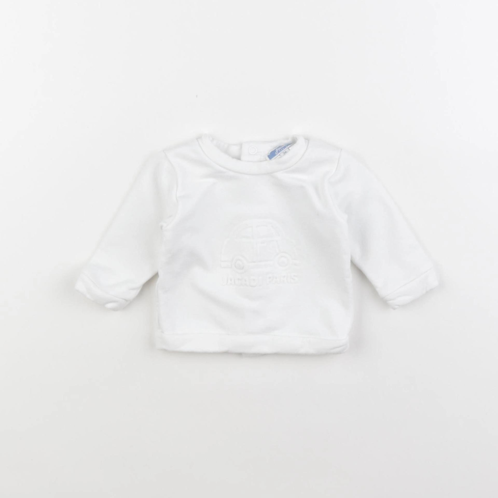 Jacadi - sweat blanc - 3 mois