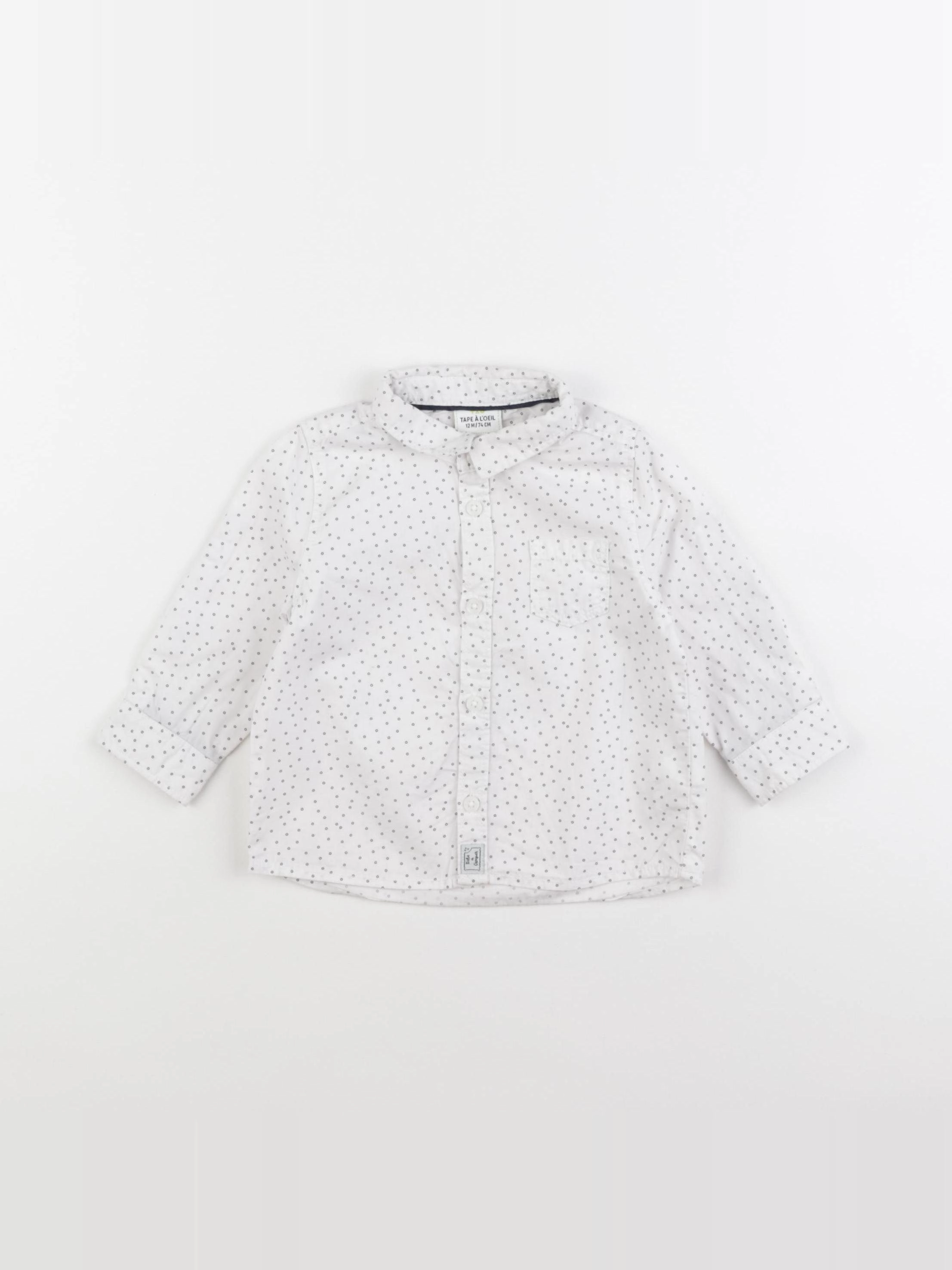 Tape à l'oeil - chemise blanc - 12 mois