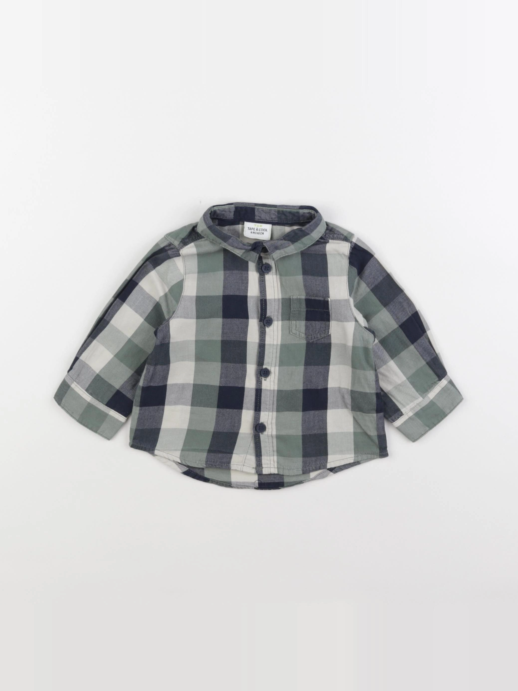 Tape à l'oeil - chemise beige, vert - 6 mois