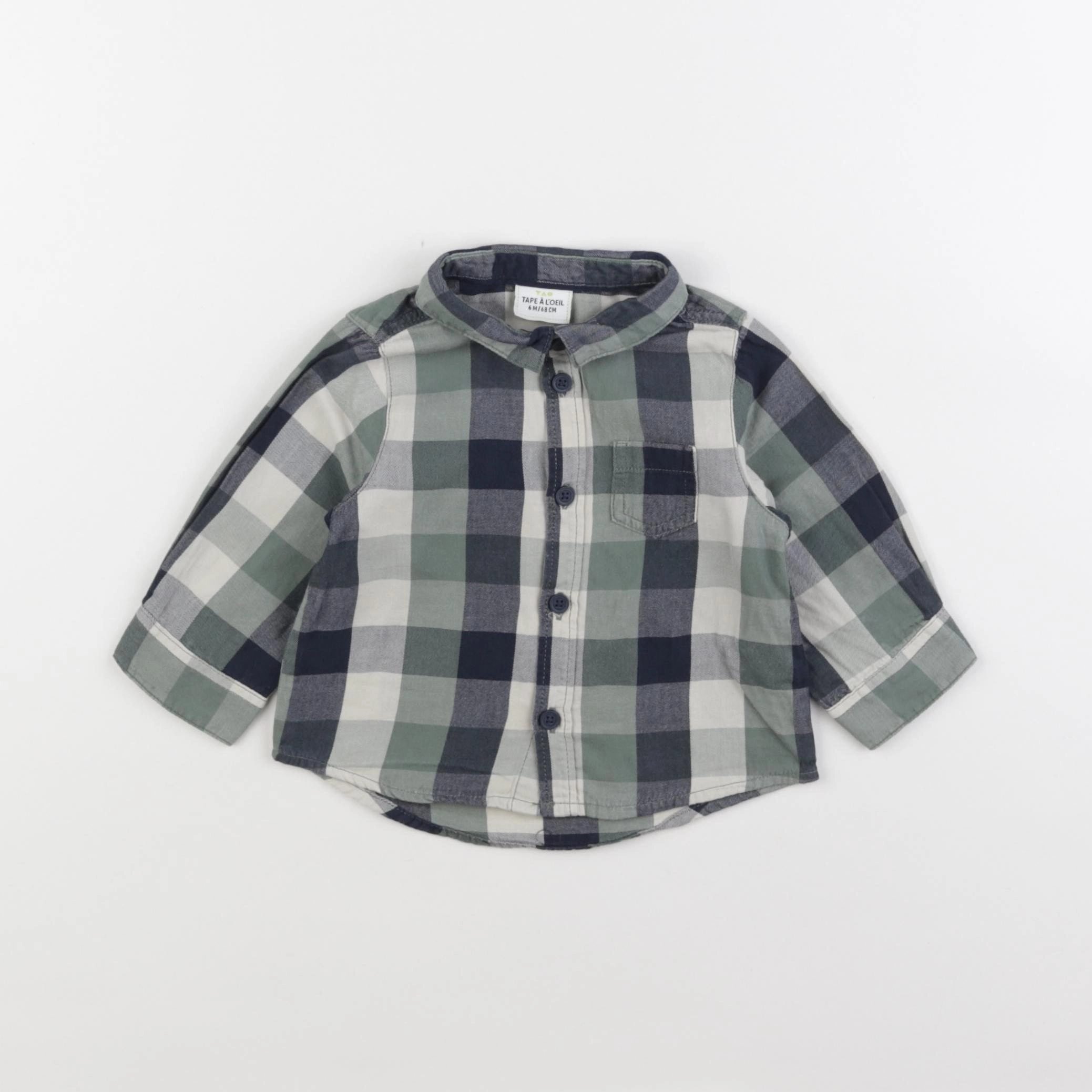 Tape à l'oeil - chemise beige, vert - 6 mois