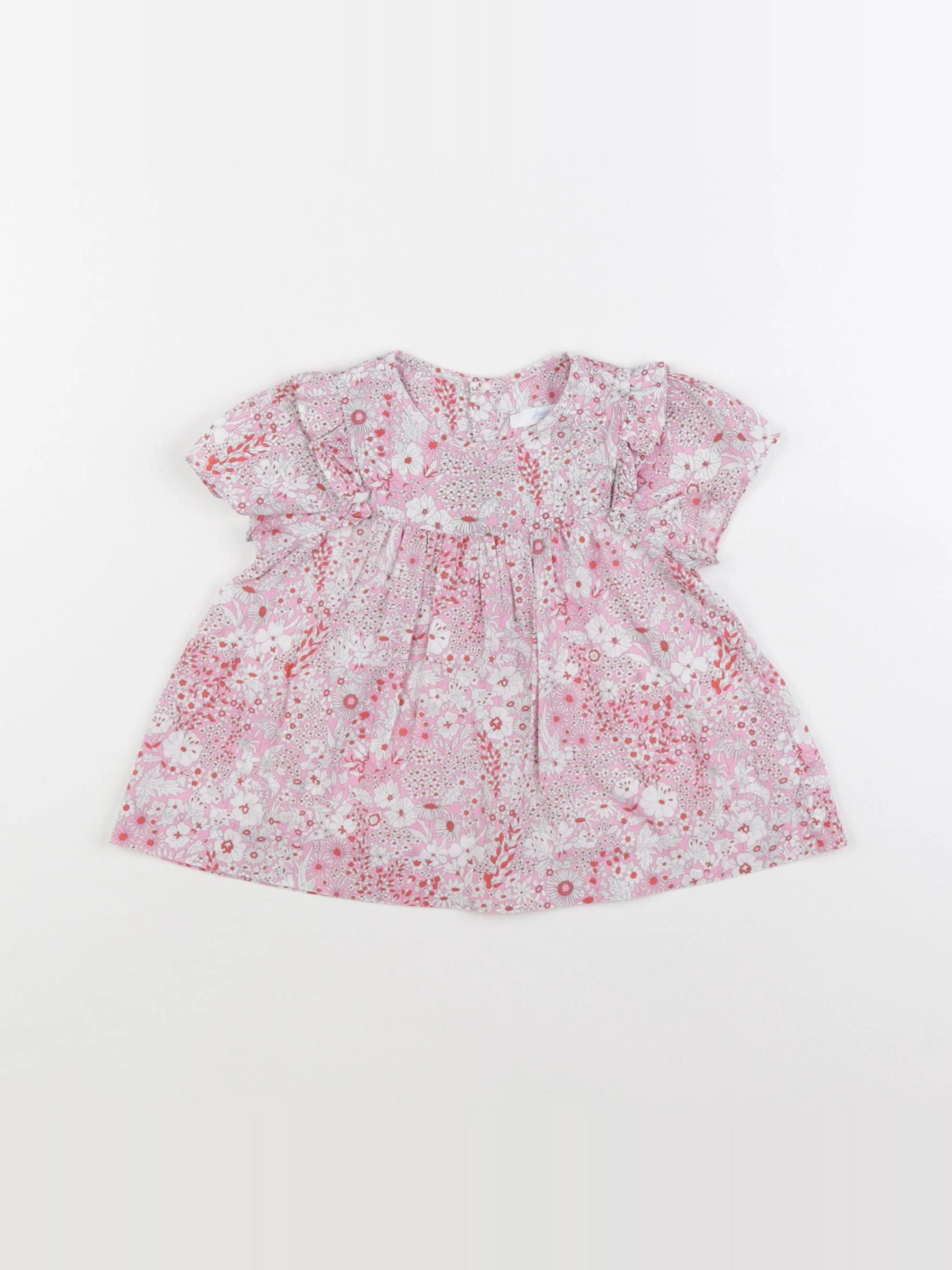 Jacadi - blouse liberty rose - 12 mois