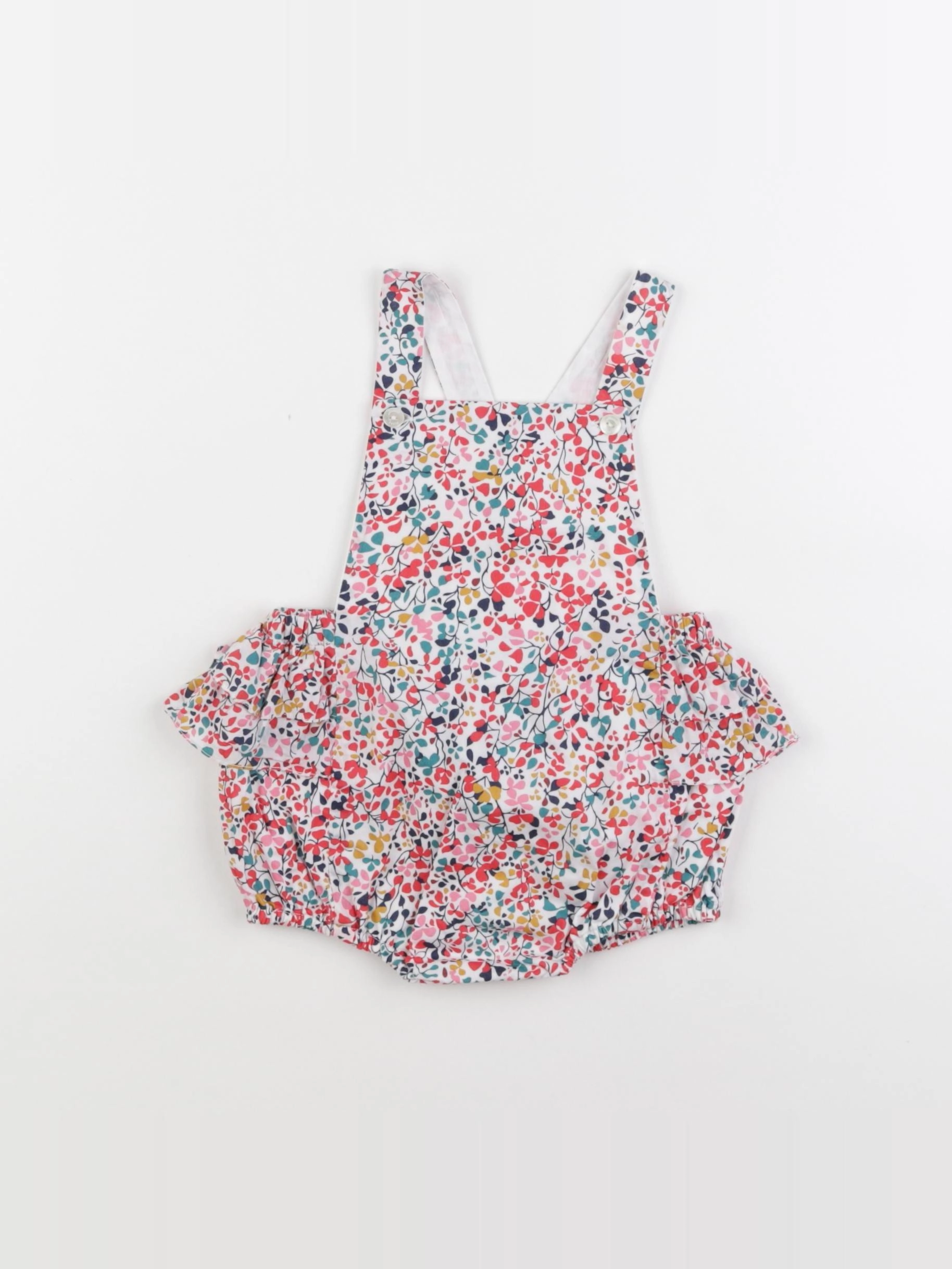 Jacadi - salopette liberty multicolore - 12 mois