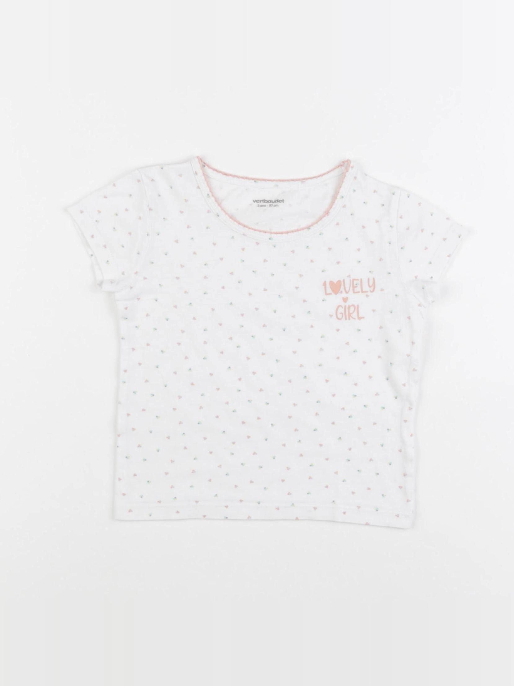 Vertbaudet - maillot de corps blanc, multicolore - 3 ans