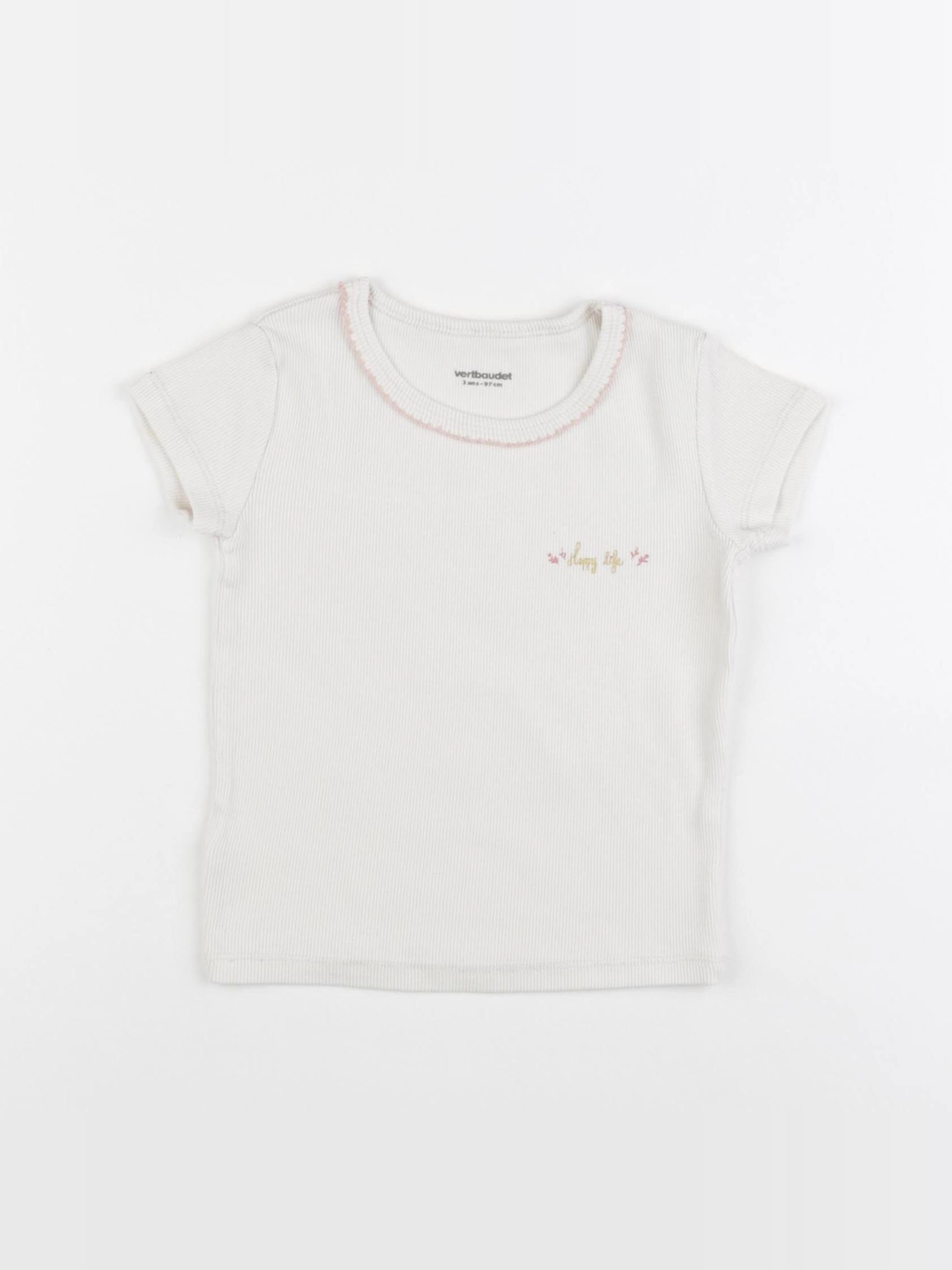 Vertbaudet - maillot de corps blanc - 3 ans