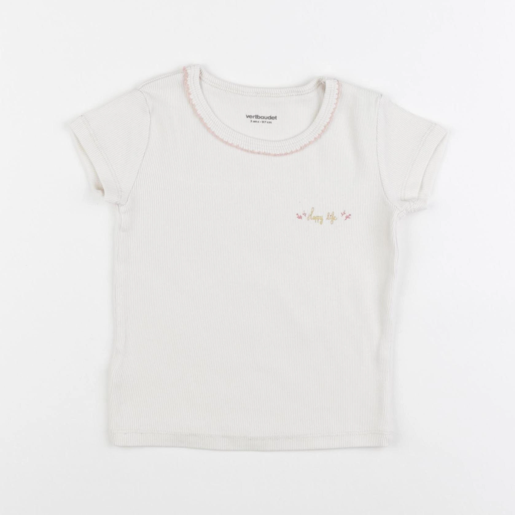 Vertbaudet - maillot de corps blanc - 3 ans