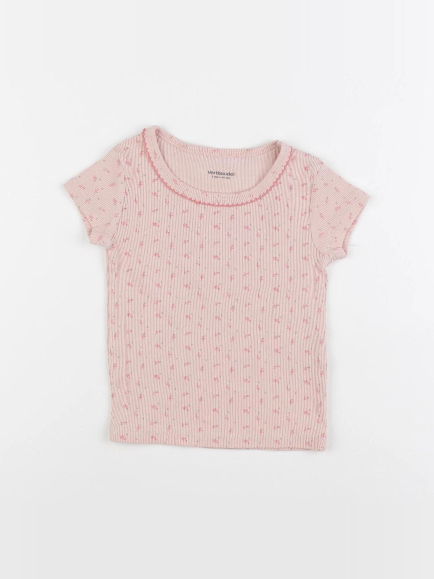 Vertbaudet - maillot de corps rose - 3 ans