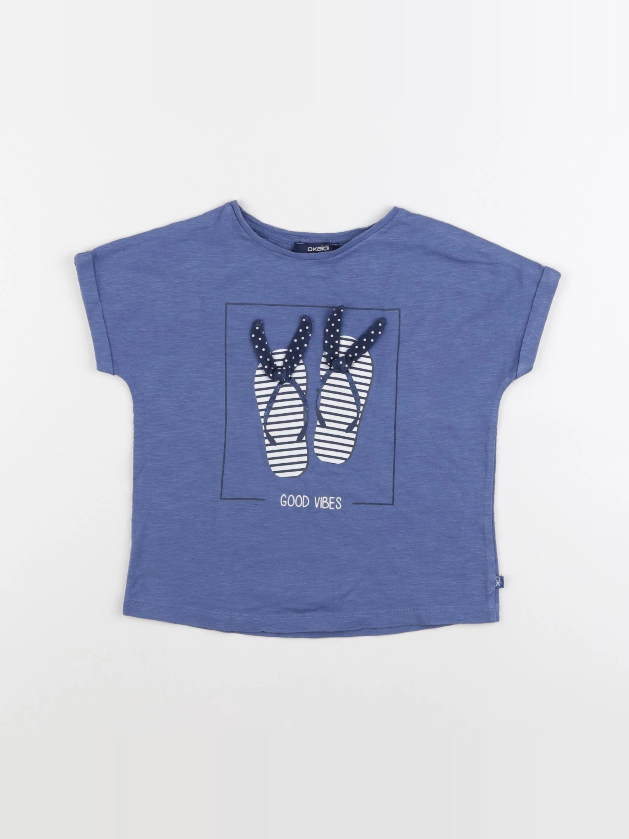 Okaidi - tee-shirt bleu - 5 ans