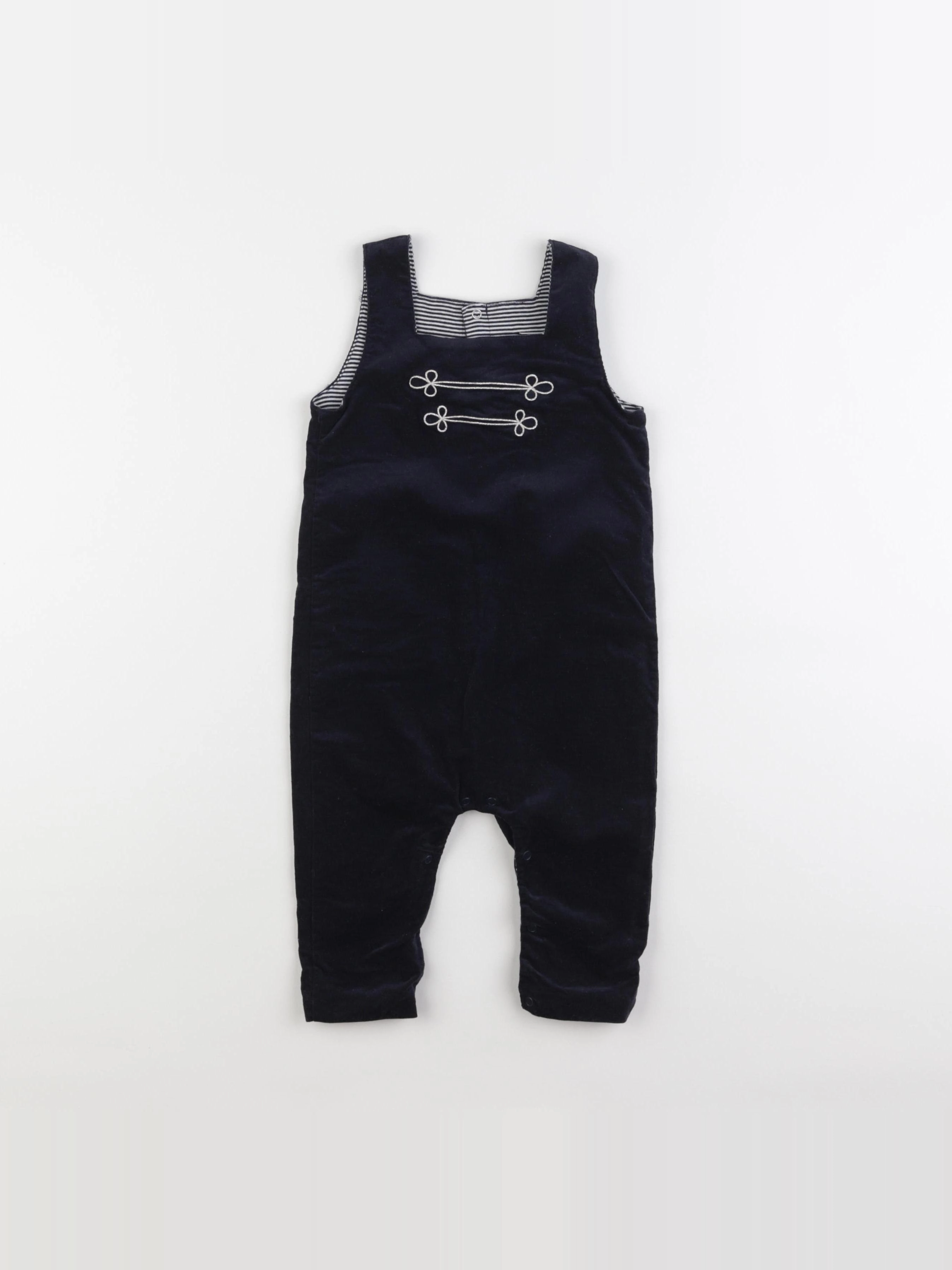 Petit Bateau - combinaison bleu, argent - 12 mois