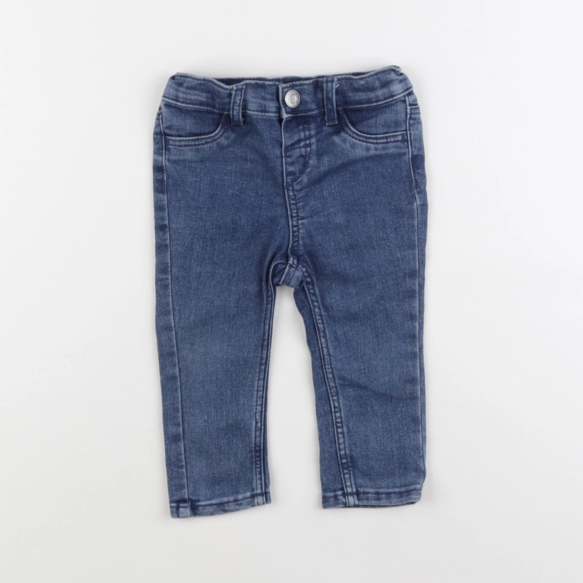 H&M - jegging bleu - 6/9 mois