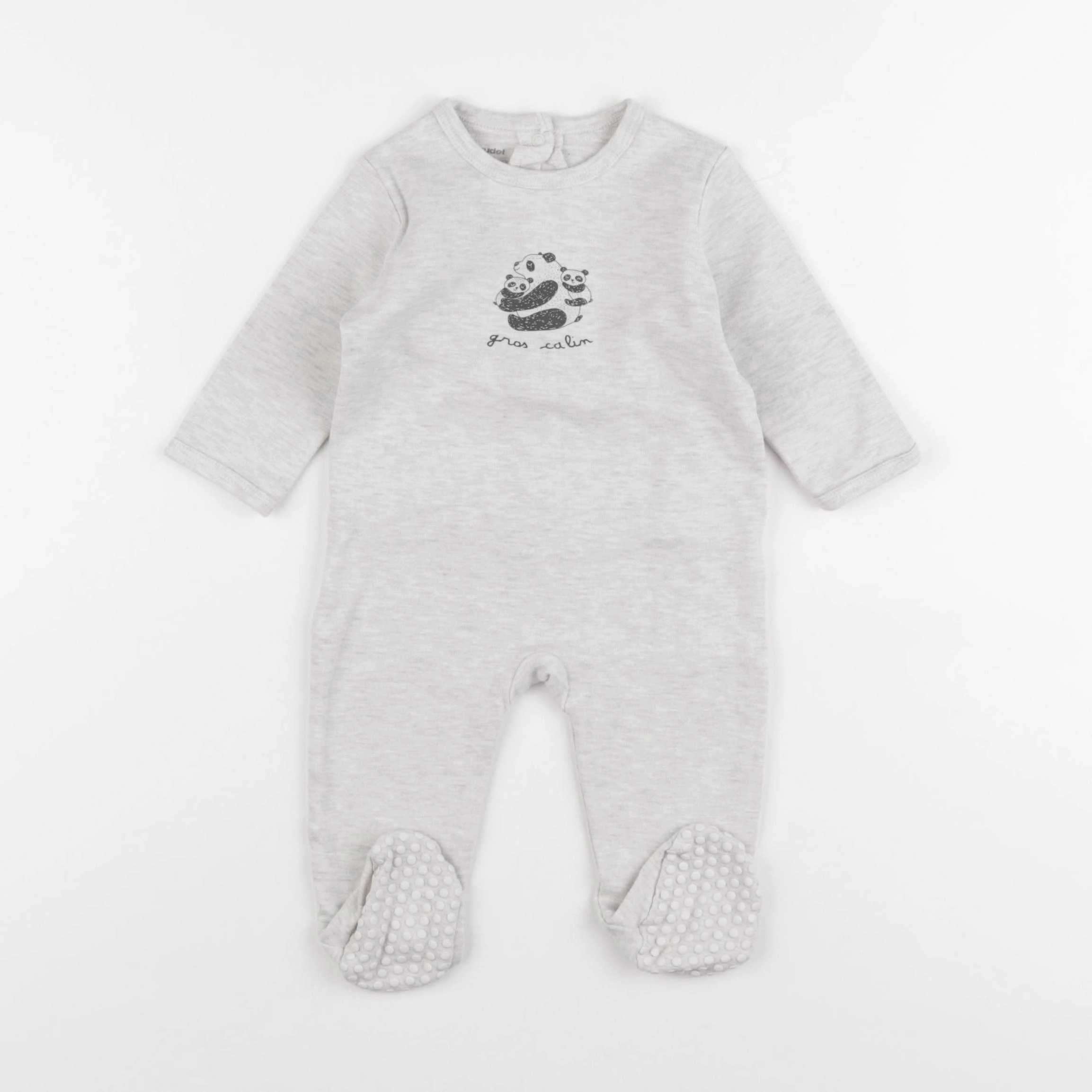 Vertbaudet - pyjama coton gris - 9 mois