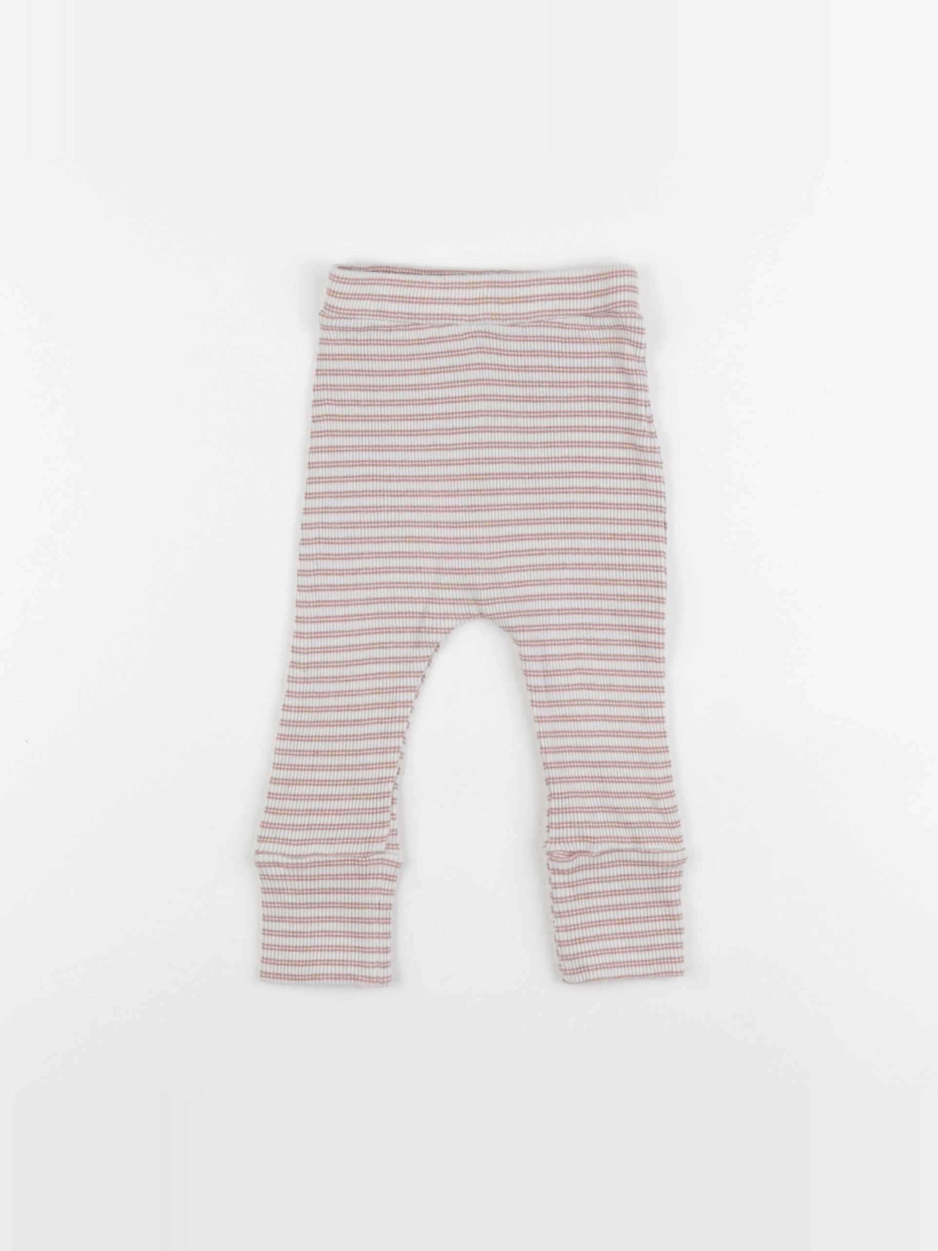 Vertbaudet - legging beige, marron - 9 mois