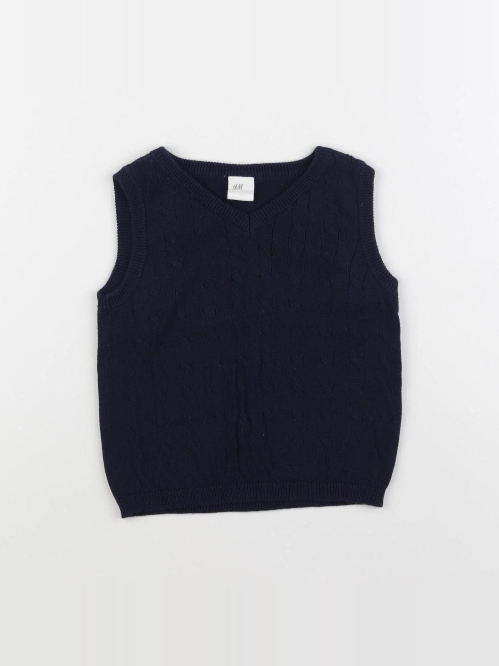 H&M - pull bleu - 9/12 mois