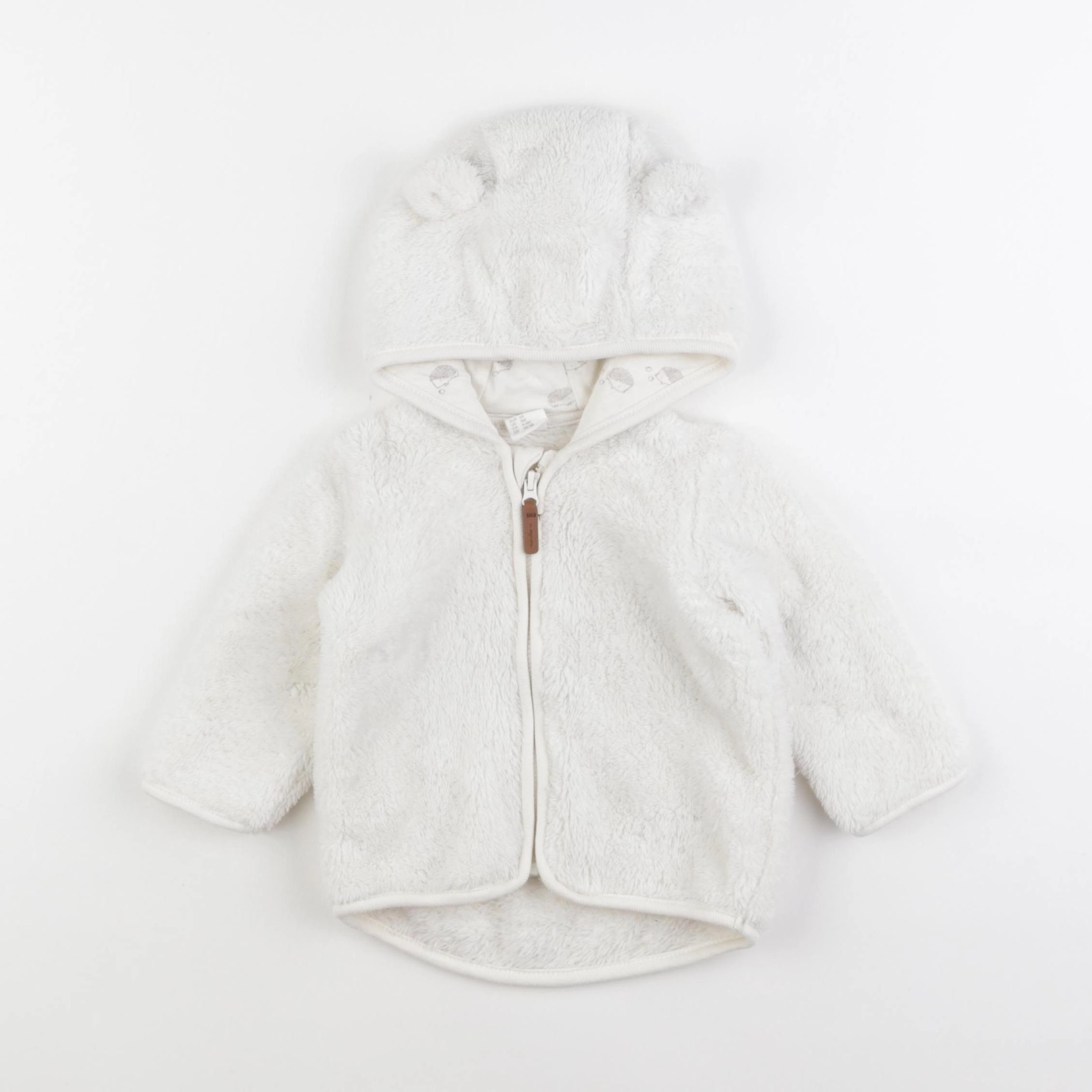 H&M - gilet blanc - 3/6 mois