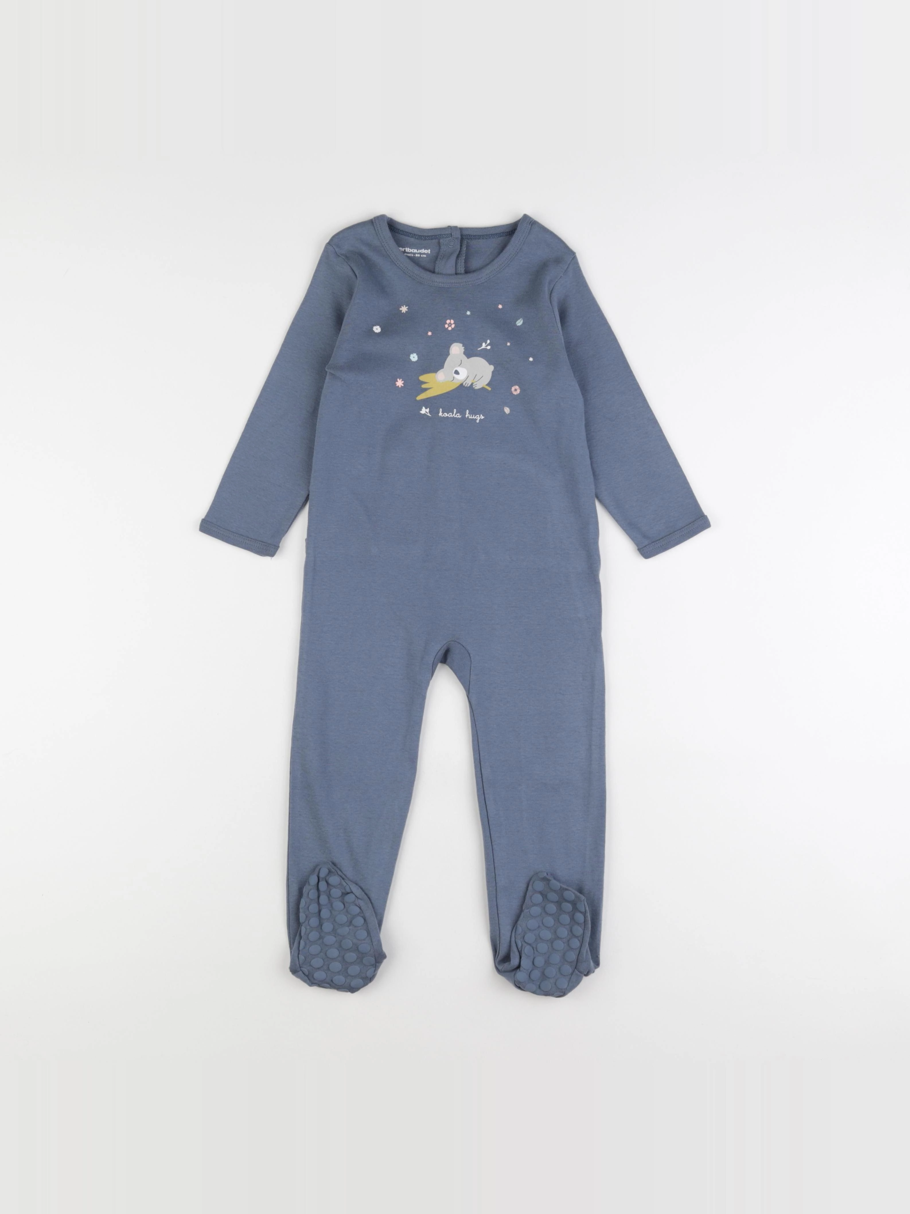 Vertbaudet - pyjama coton bleu - 24 mois