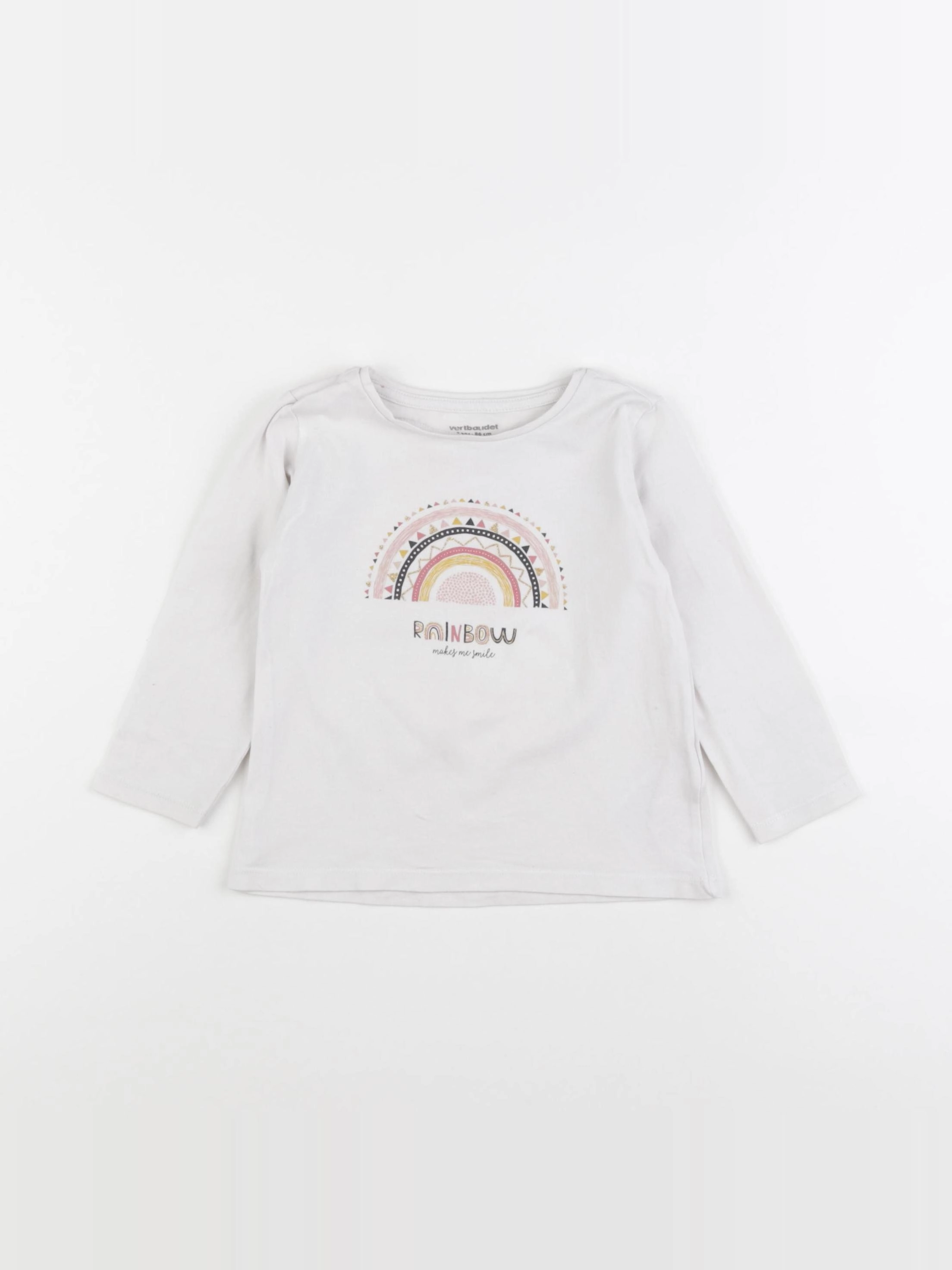 Vertbaudet - tee-shirt blanc - 2 ans