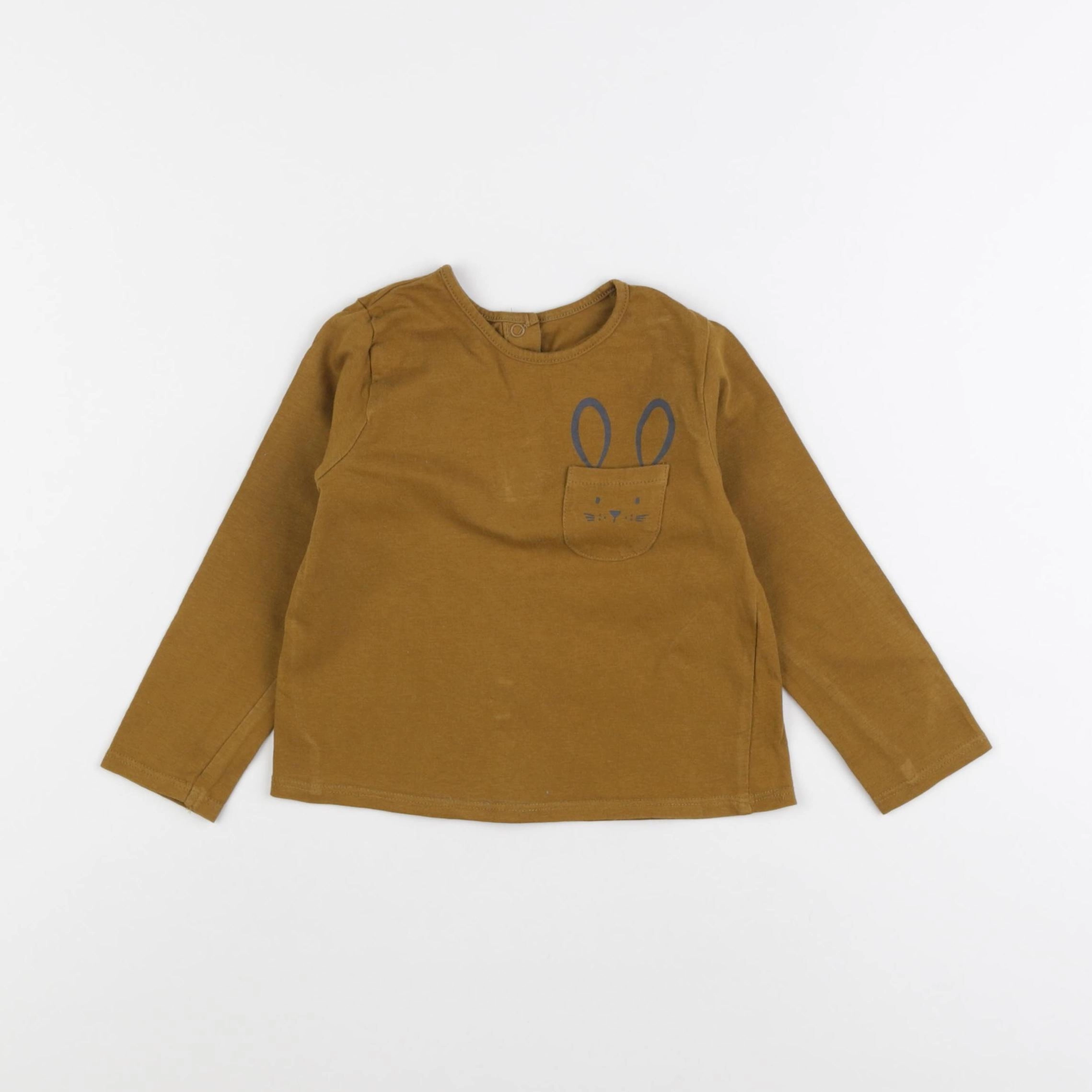 Vertbaudet - tee-shirt marron - 18 mois