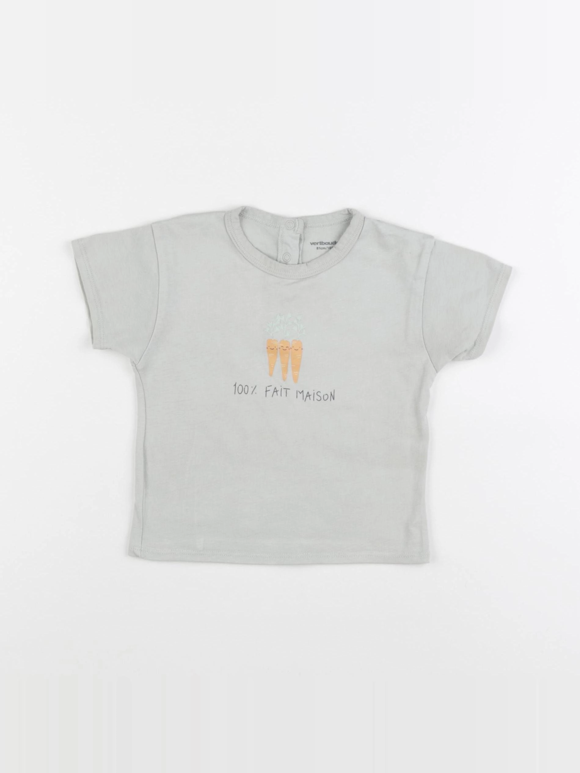 Vertbaudet - tee-shirt bleu - 18 mois