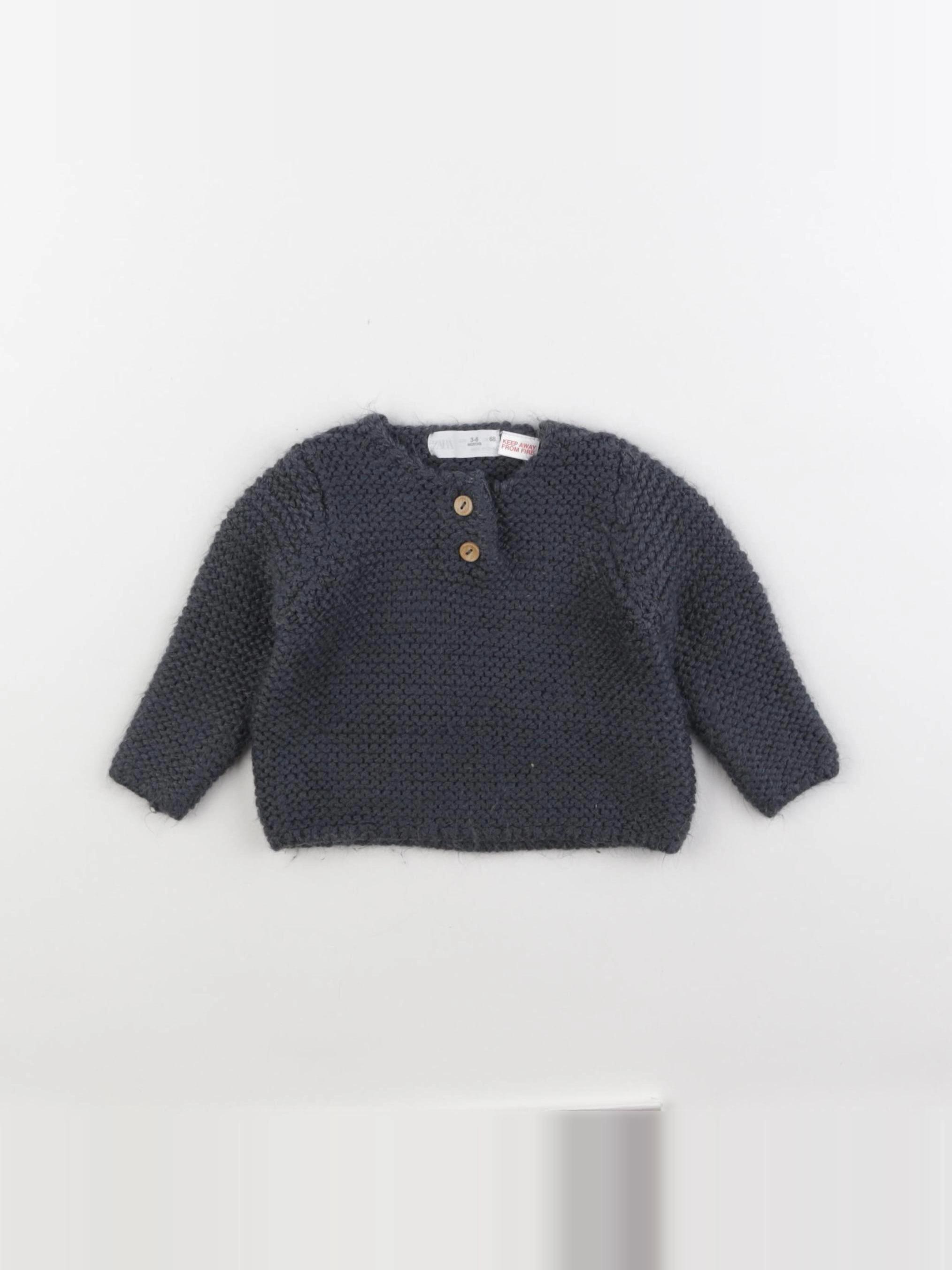 Zara - pull bleu - 3/6 mois