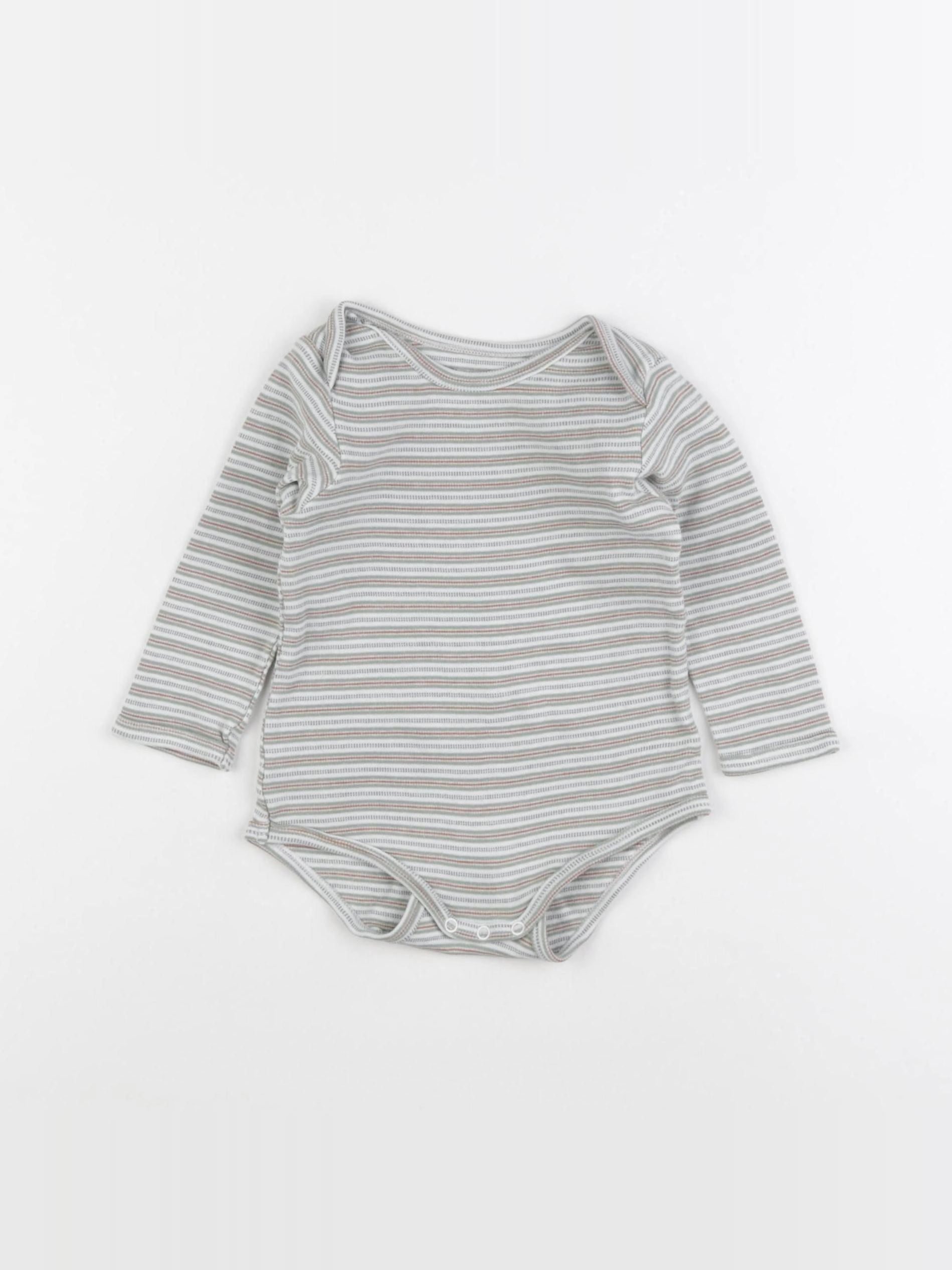 Vertbaudet - body vert, orange - 18 mois