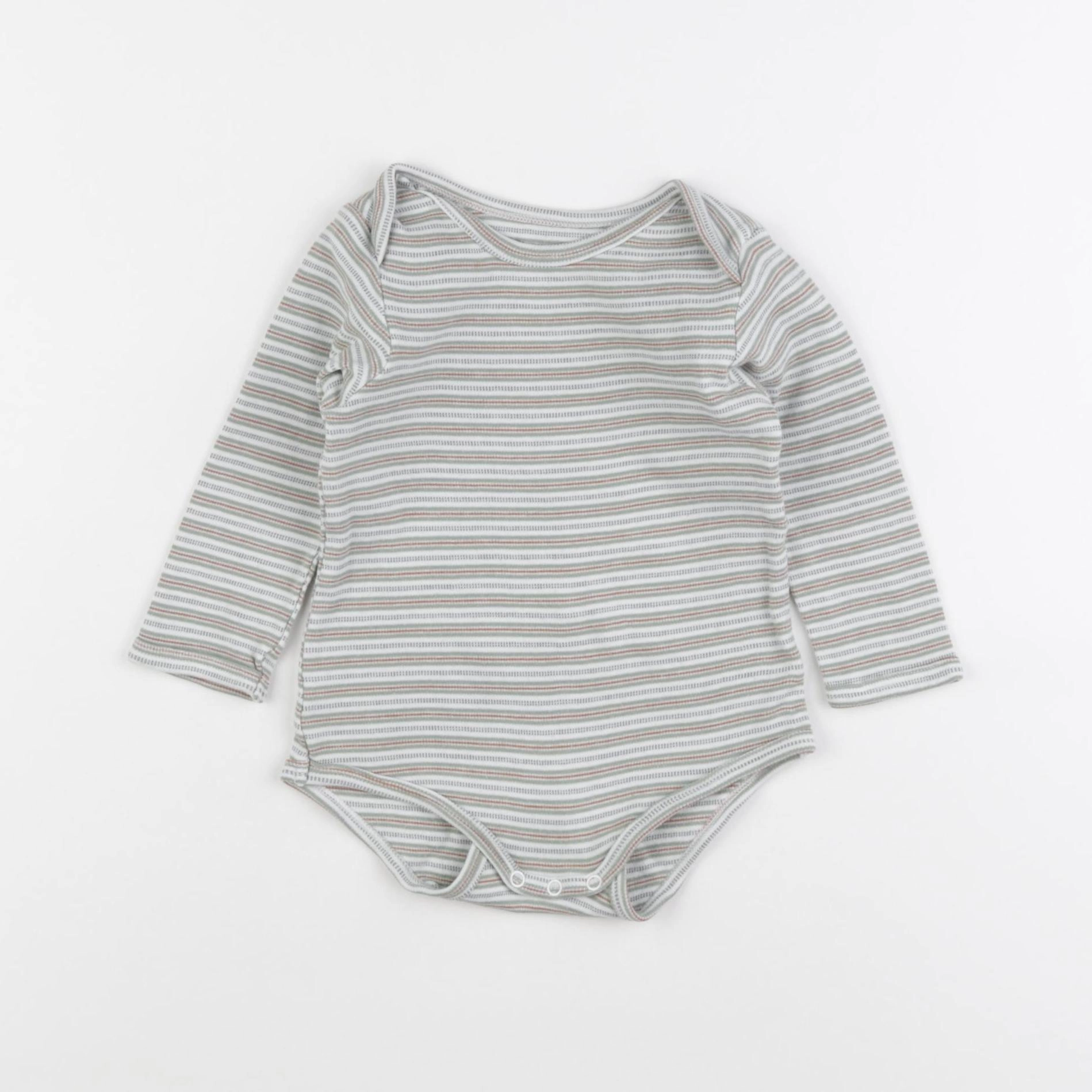 Vertbaudet - body vert, orange - 18 mois