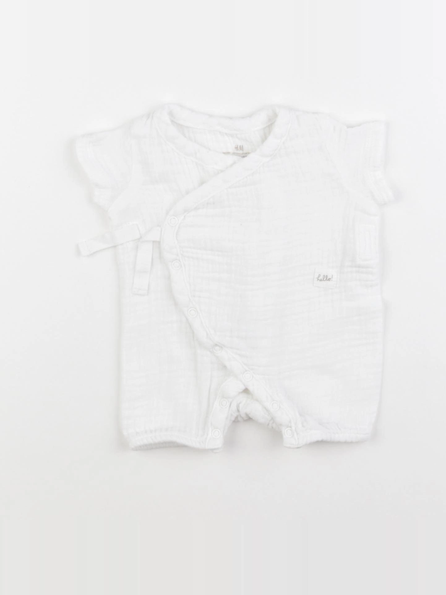 H&M - combinaison blanc - 0/1 mois