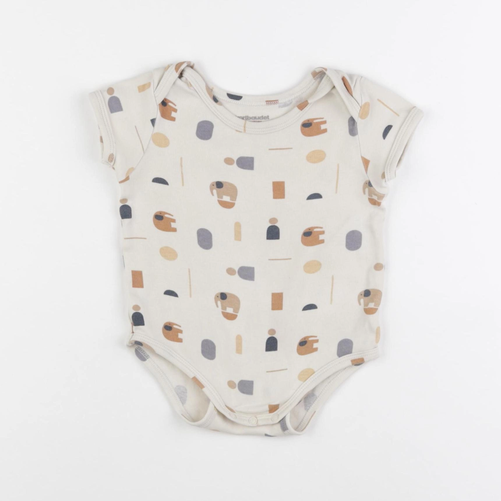 Vertbaudet - body beige, bleu - 12 mois