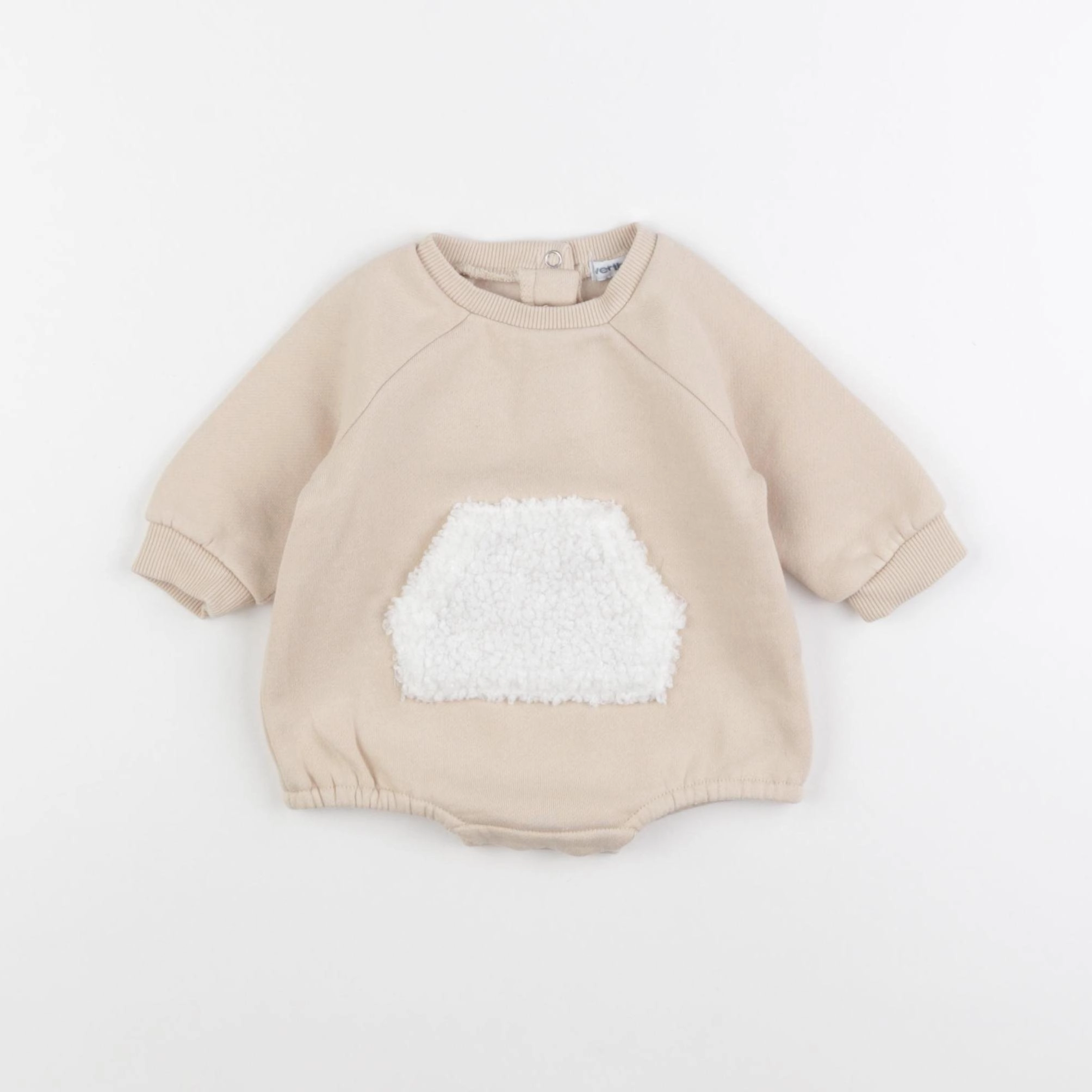 Vertbaudet - combinaison beige - 3 mois