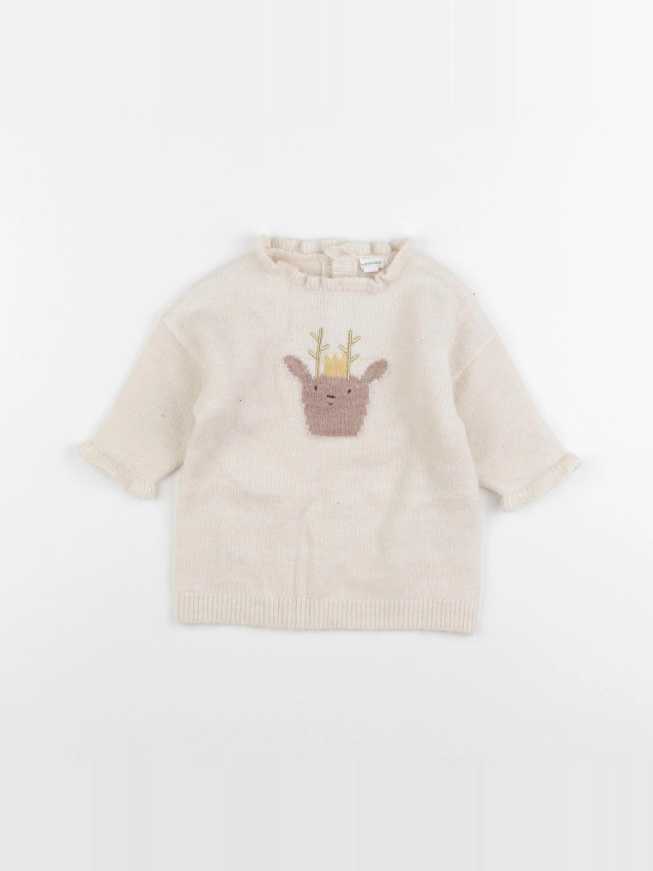 Vertbaudet - robe beige - 3 mois
