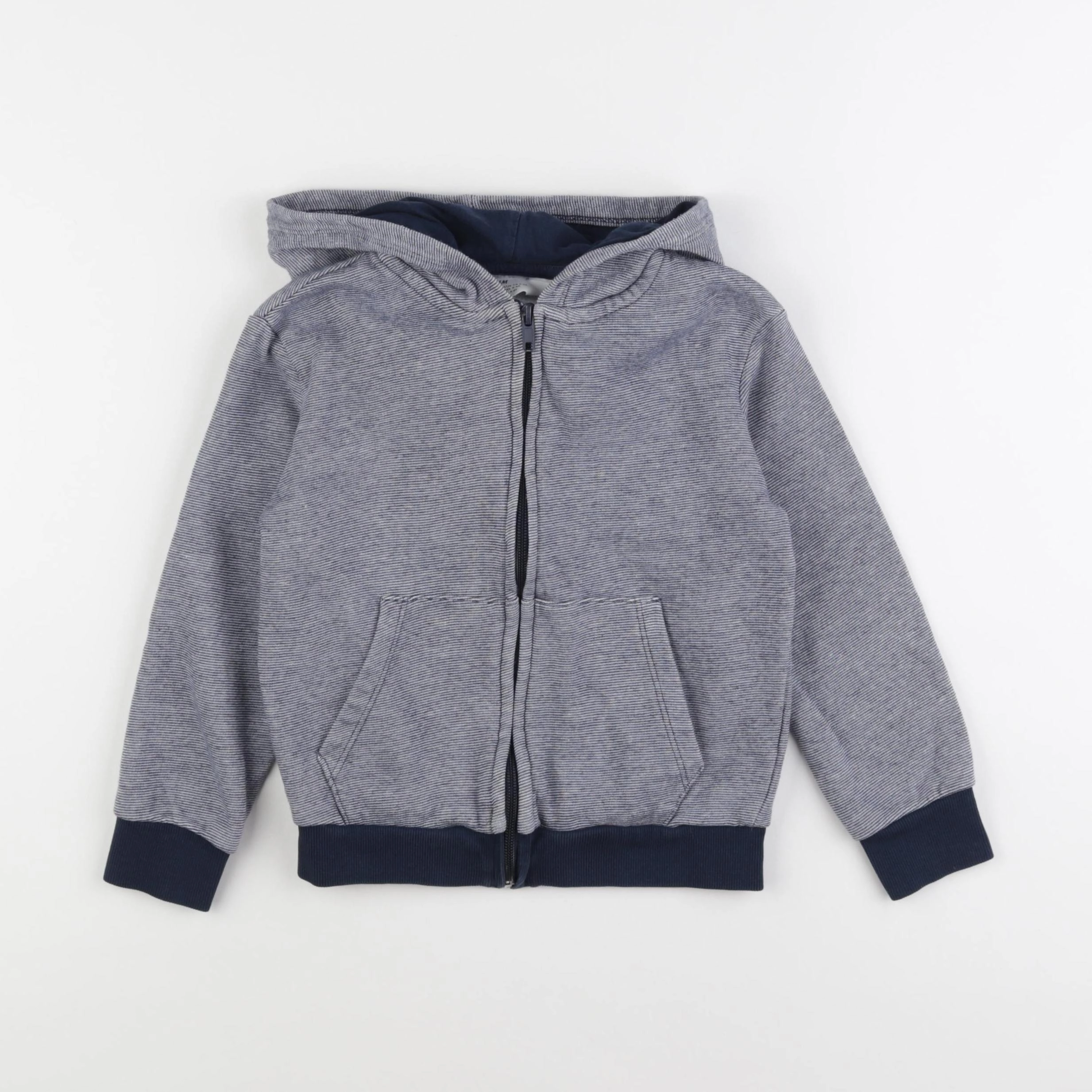 H&M - sweat blanc, bleu - 4/6 ans