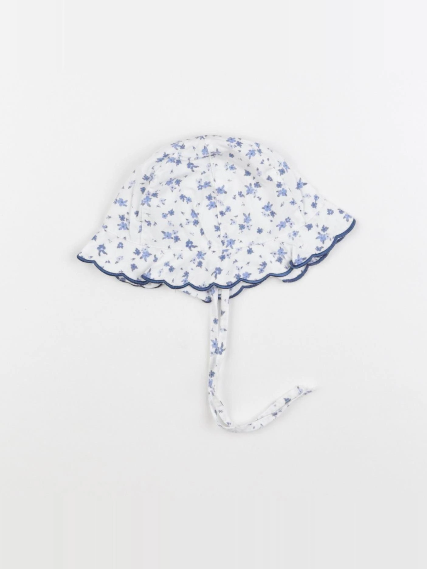 Vertbaudet - chapeau bleu, blanc - 3/6 mois