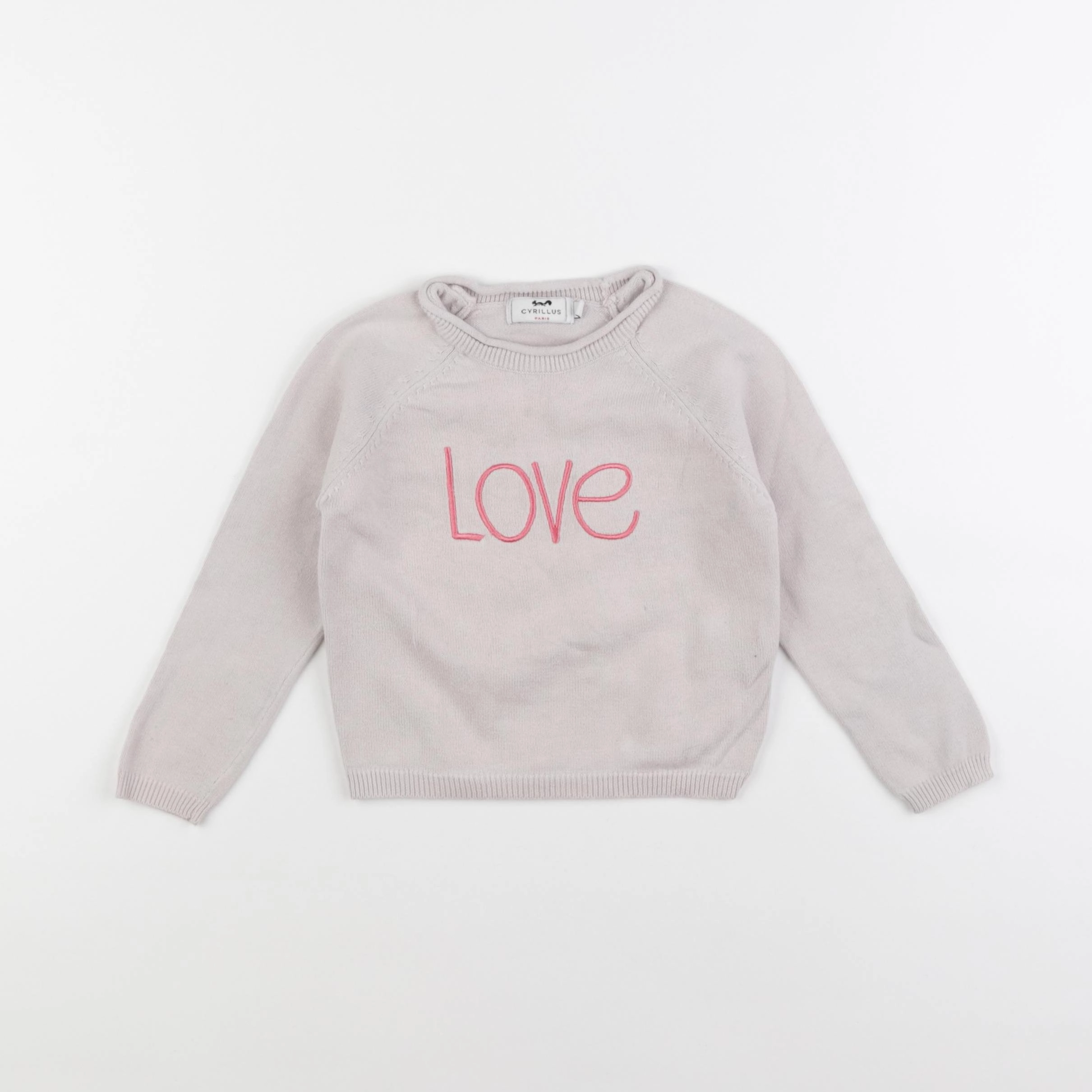 Cyrillus - pull marron, rose - 3 ans