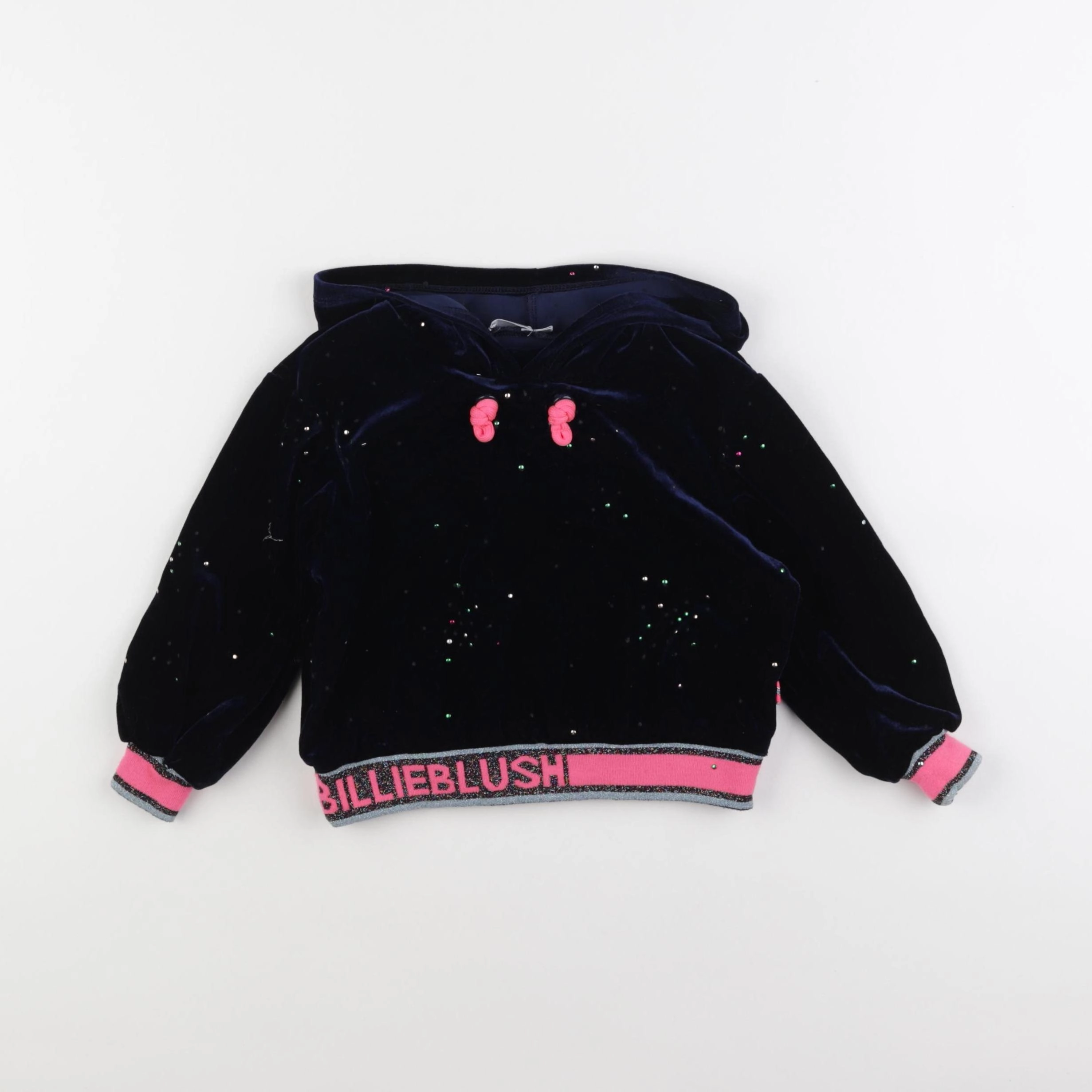 Billie Blush - pull bleu, rose - 3 ans
