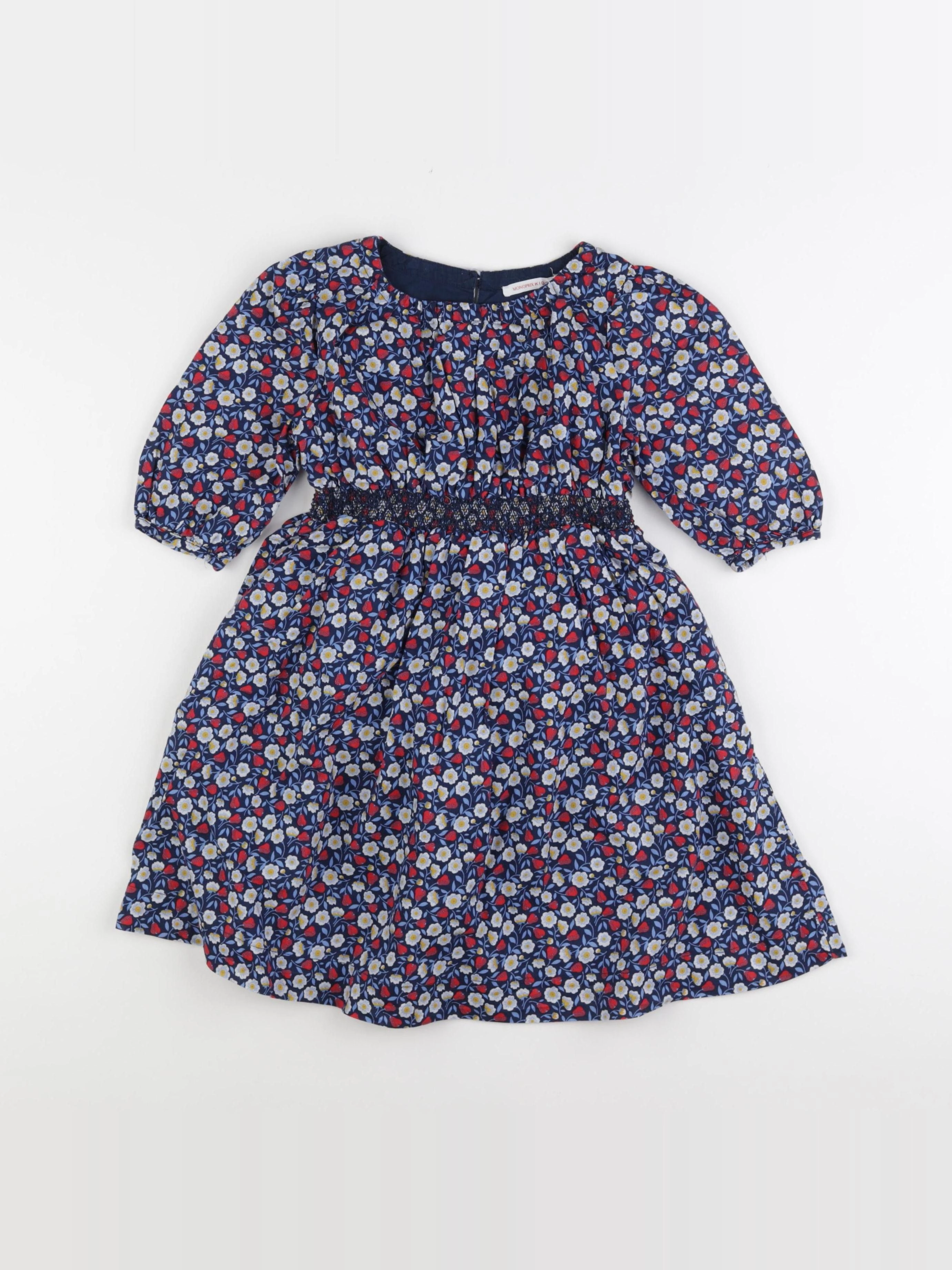Monoprix - robe bleu, rouge - 6 ans