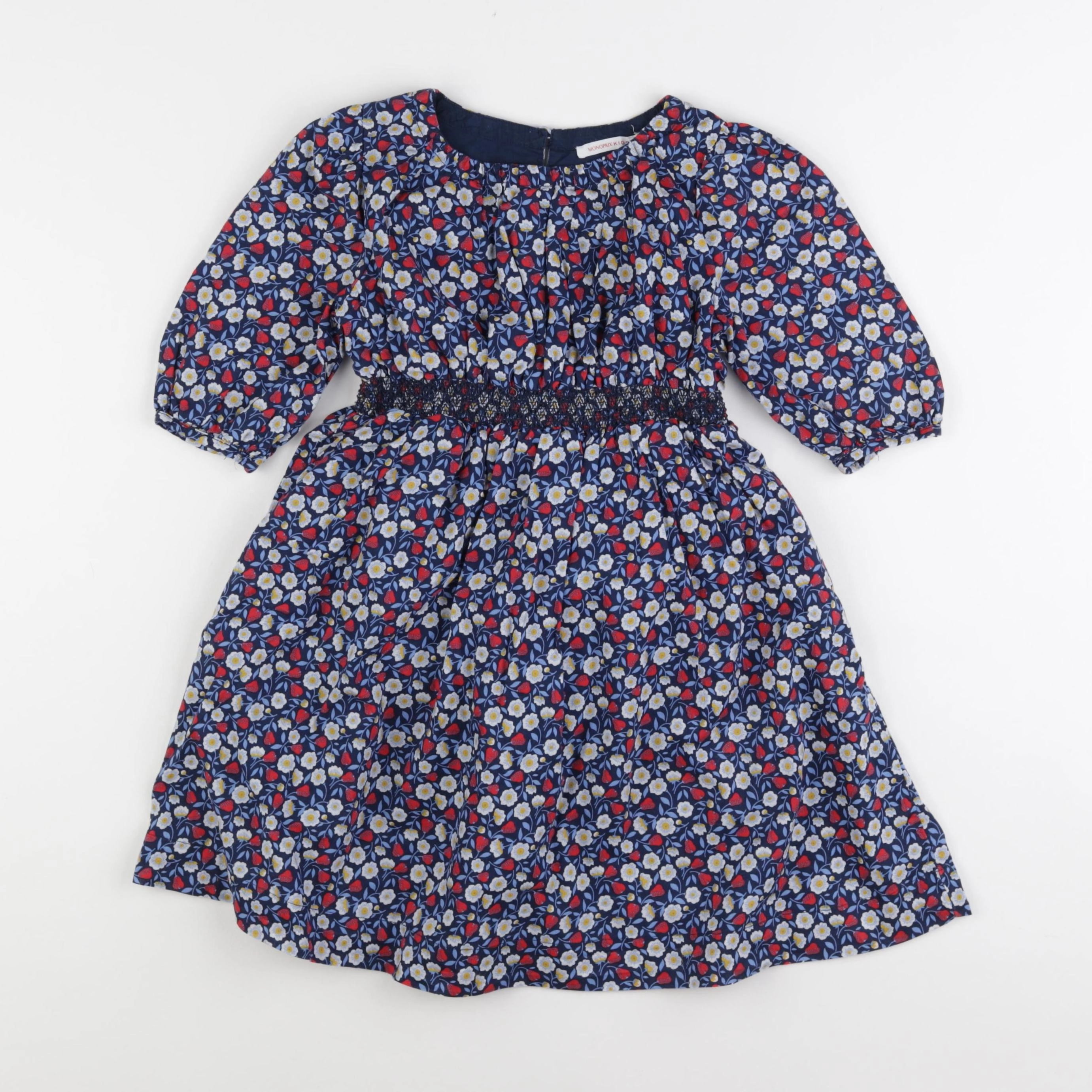 Monoprix - robe bleu, rouge - 6 ans