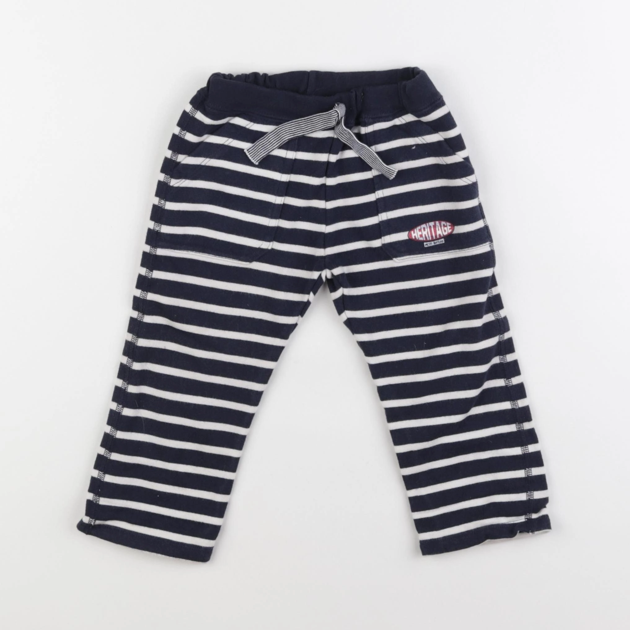 Petit Bateau - jogging bleu, blanc - 24 mois