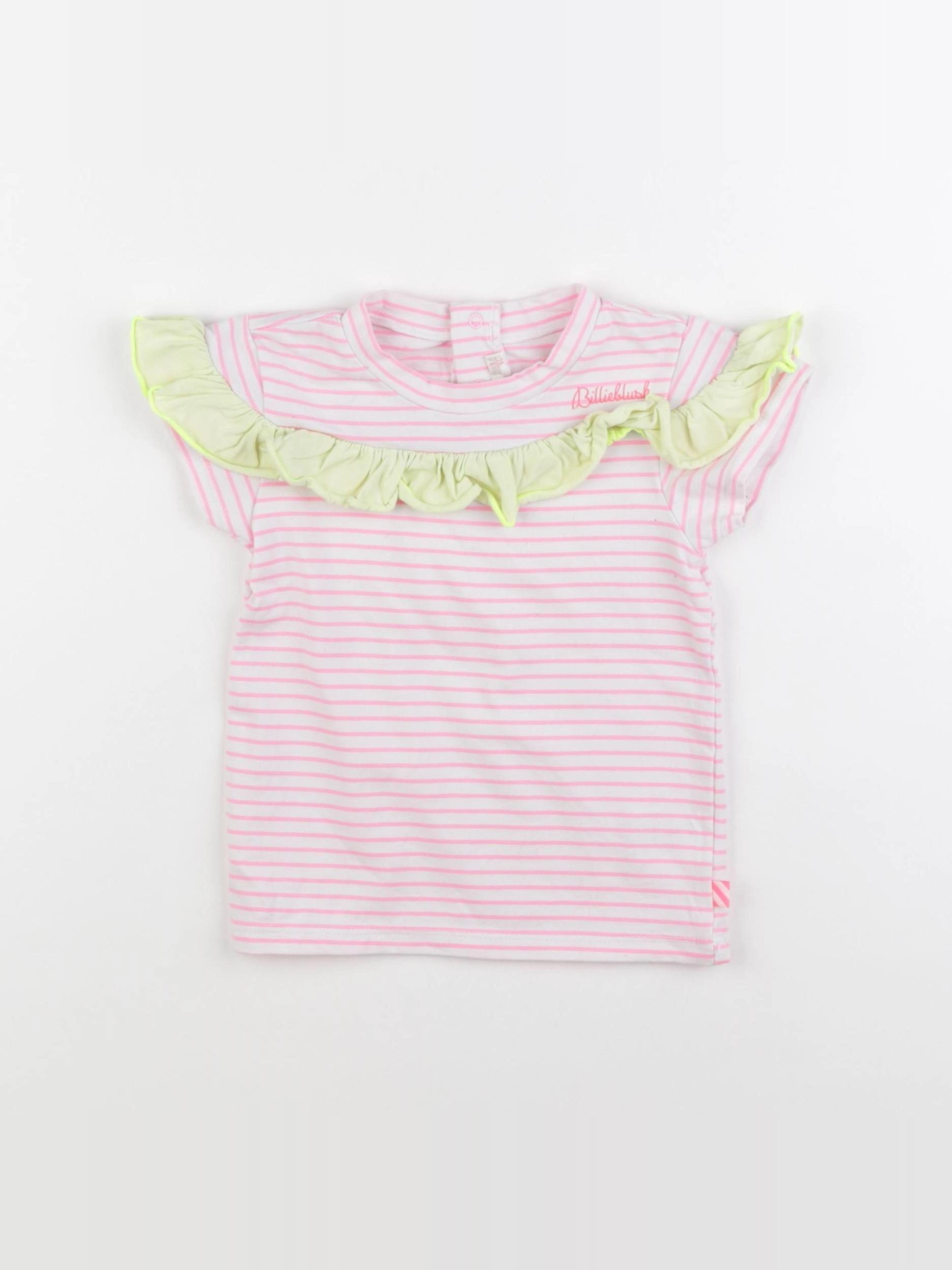 Billie Blush - tee-shirt blanc, rose - 3 ans