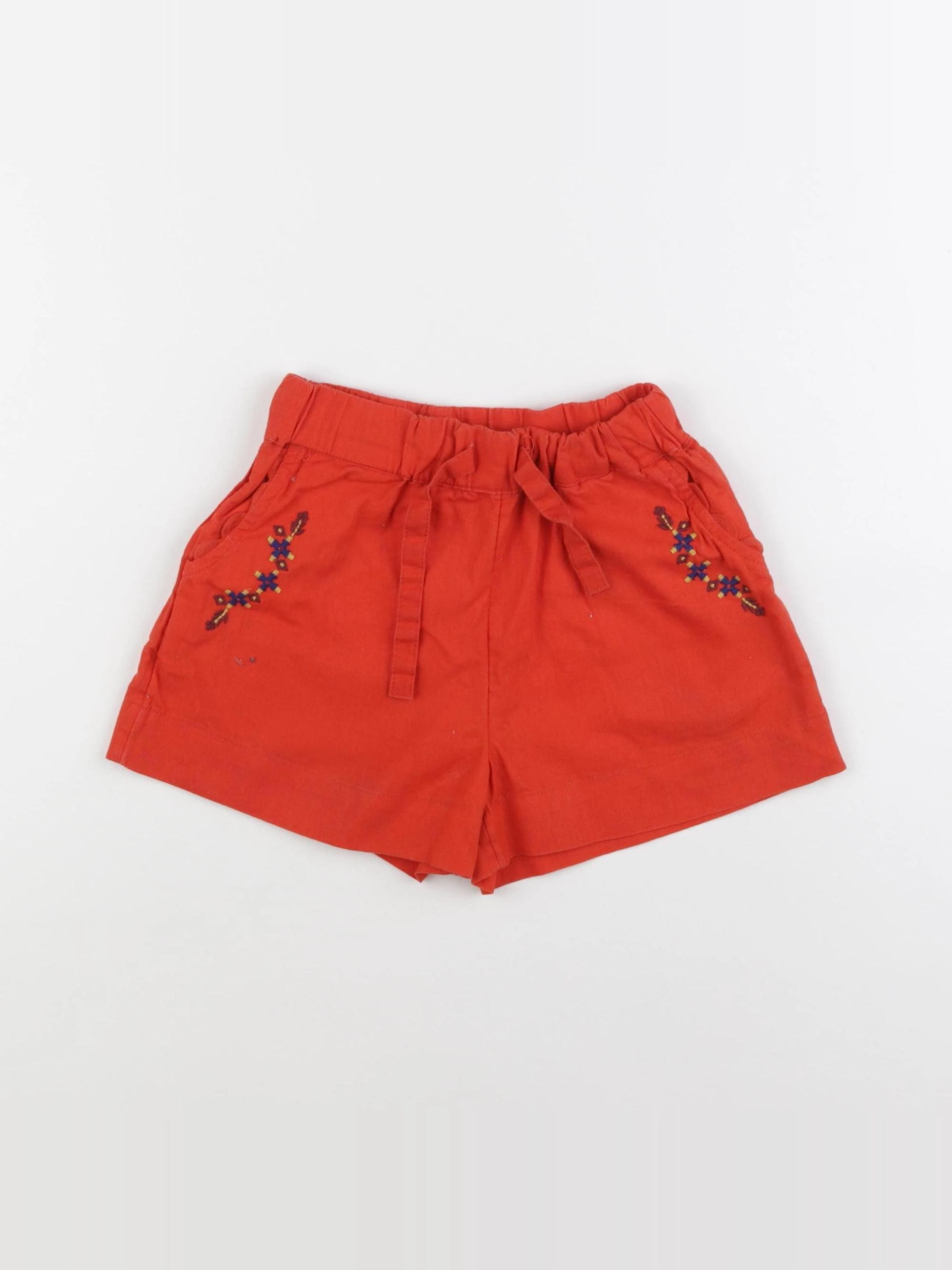 Monoprix - short rouge - 4 ans