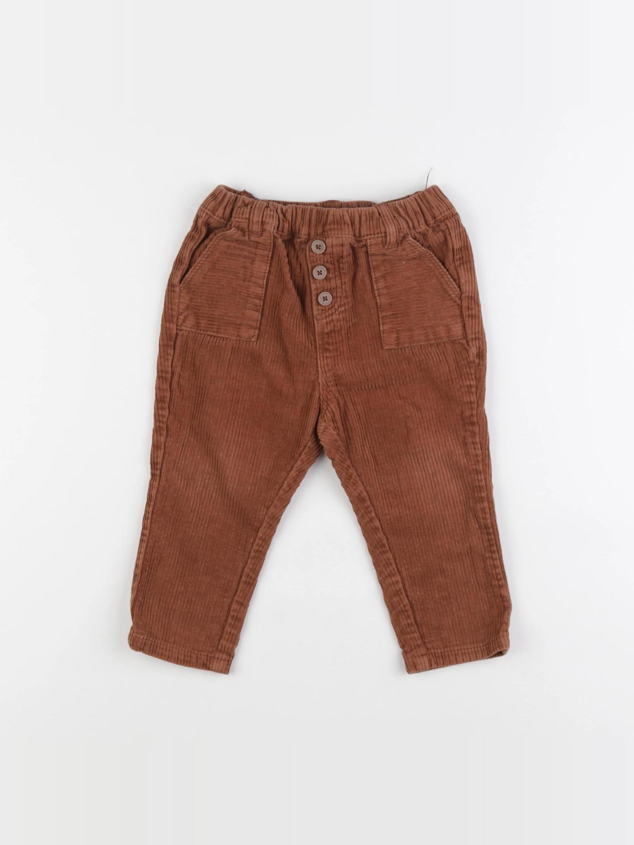 Vertbaudet - pantalon marron - 18 mois