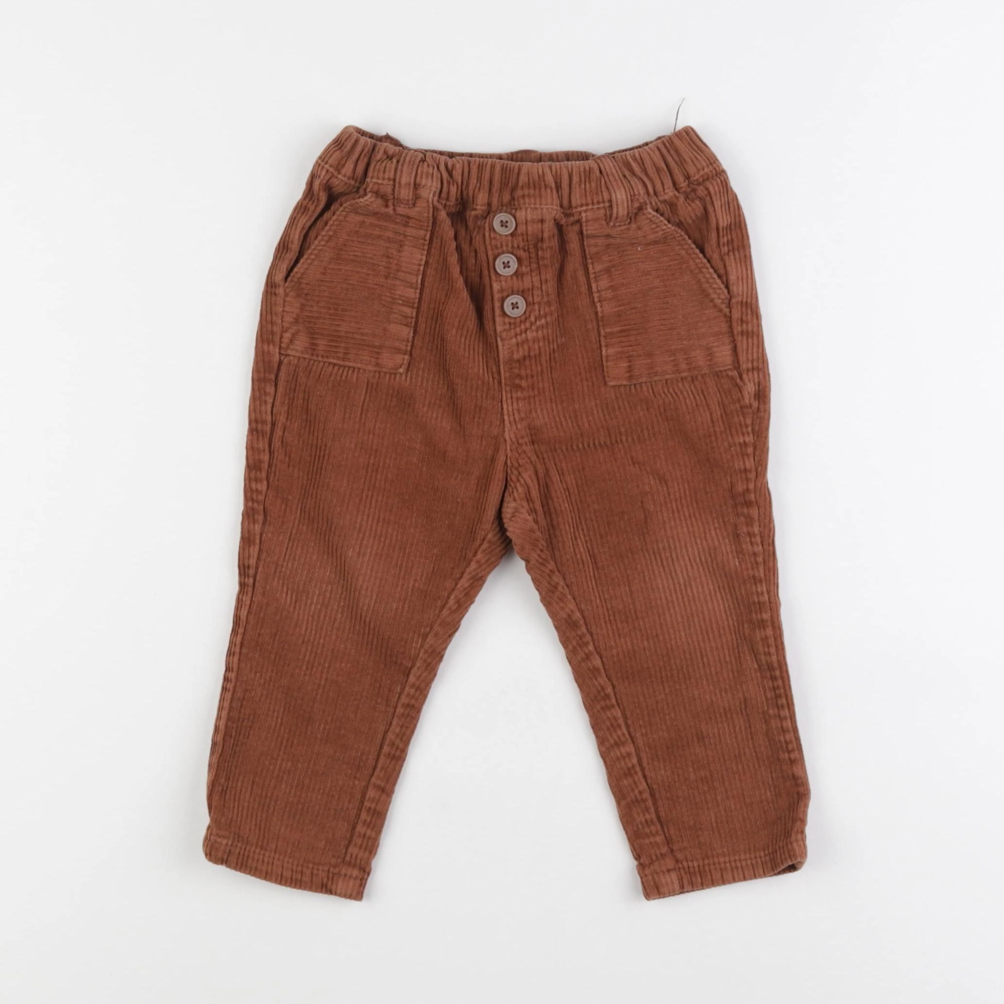 Vertbaudet - pantalon marron - 18 mois